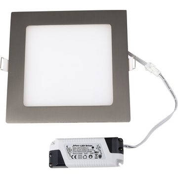 HEITRONIC LED Panel LED Panel 21W 1200lm 3000K in Nickel-satiniert, Maße: 170mm, Leuchtmittel enthalten: Ja, fest verbaut, LED, warmweiss, LED Panele