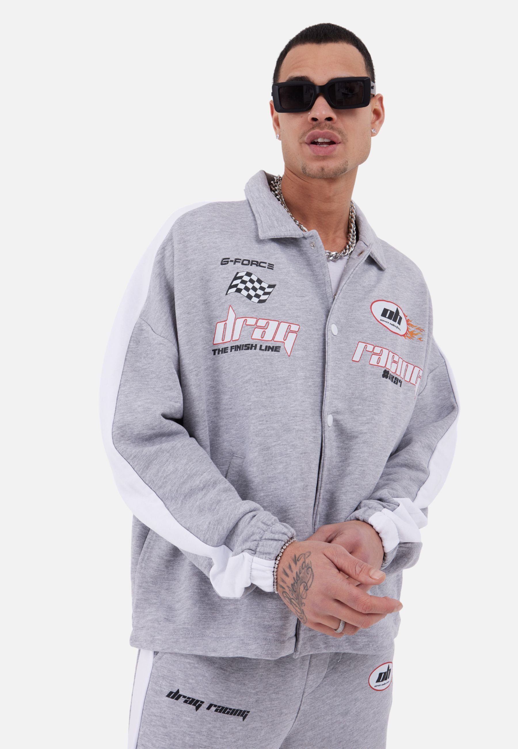 OSSY HOMER Trainingsanzug Set Drag Racing Freizeit Unisex Oversize
