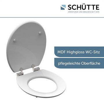 Schütte WC-Sitz Water Drop, High Gloss mit MDF Holzkern, mit Absenkautomatik