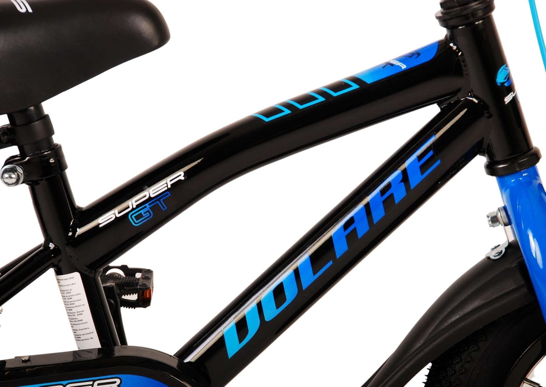 Volare Kinderfahrrad Super GT - Jungen - verschieden Größen und Farben - Rücktrittbremse, bis 60 kg, 85% zusammengebaut, 12, 14 oder 16 Zoll, 3 - 4,5Jahre