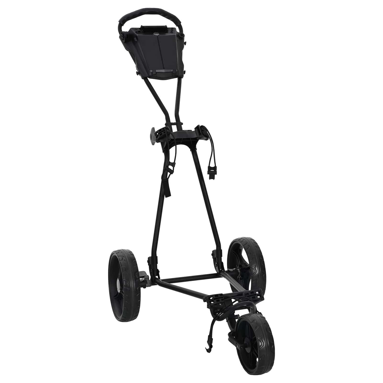 Golftrolley Golf-Dolly Schwarz 95 x 60 x 130 cm Eisen