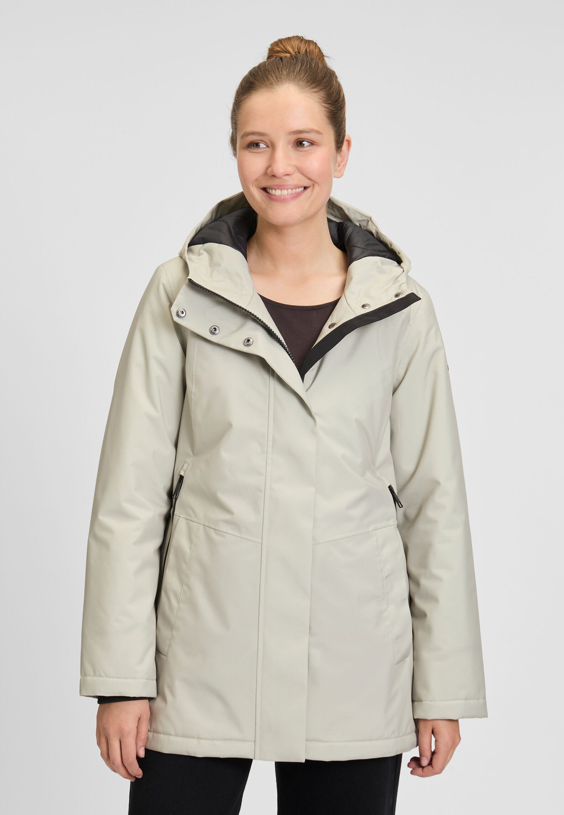 COVERED Funktionsjacke FIONA2 (1-St) weitenregulierbare Kapuze