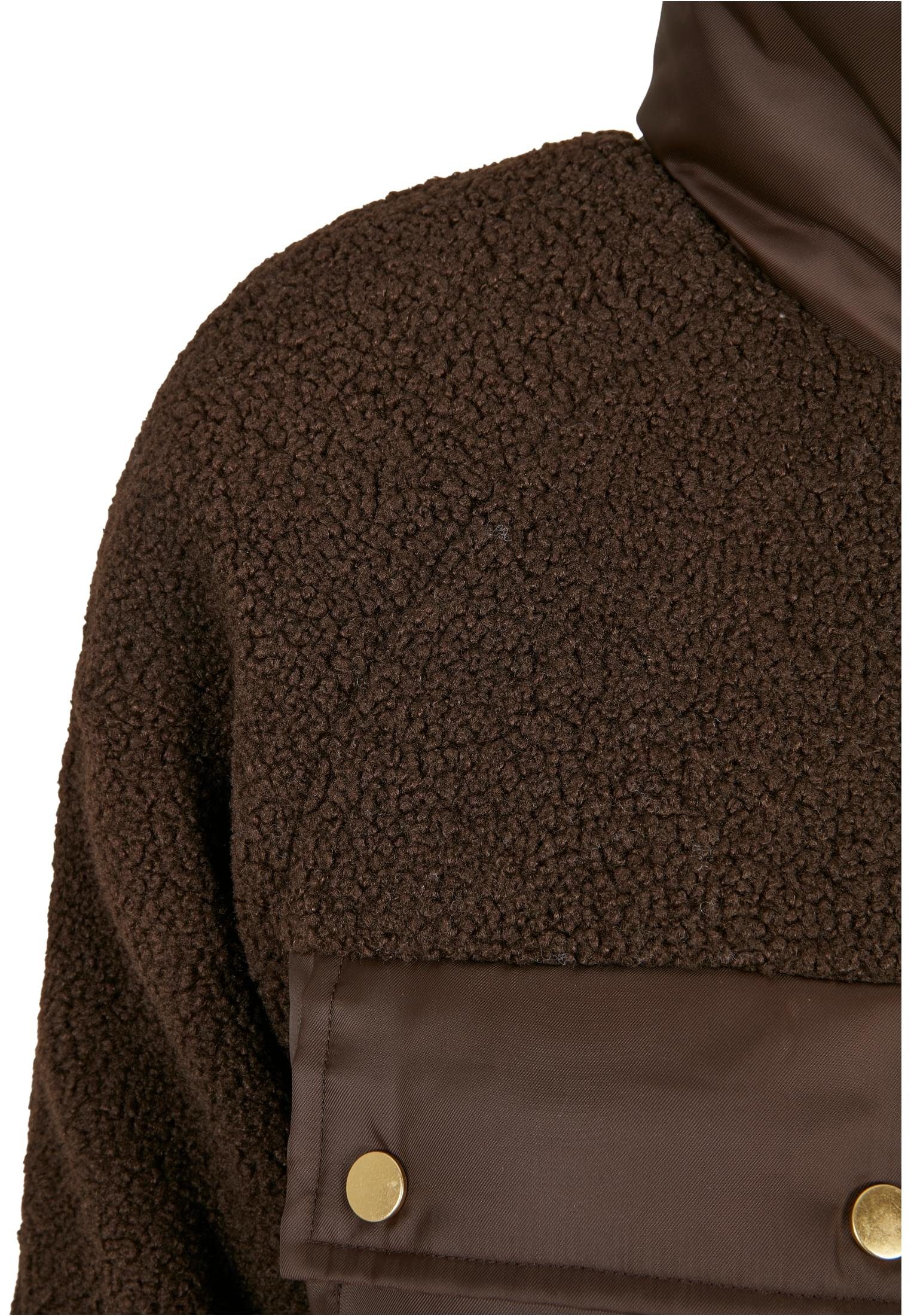 Winterjacke CLASSICS Damen Jacket Mix URBAN Puffer Sherpa (1-St) Ladies brown