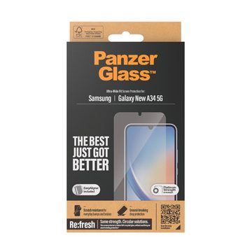 PanzerGlass Re:Fresh Ultra Wide Fit Privacy Screen Protector für Samsung Galaxy A35 5G, Displayschutzglas, Displayschutzfolie Displayschutz kratz-& stoßfest, kristallklar