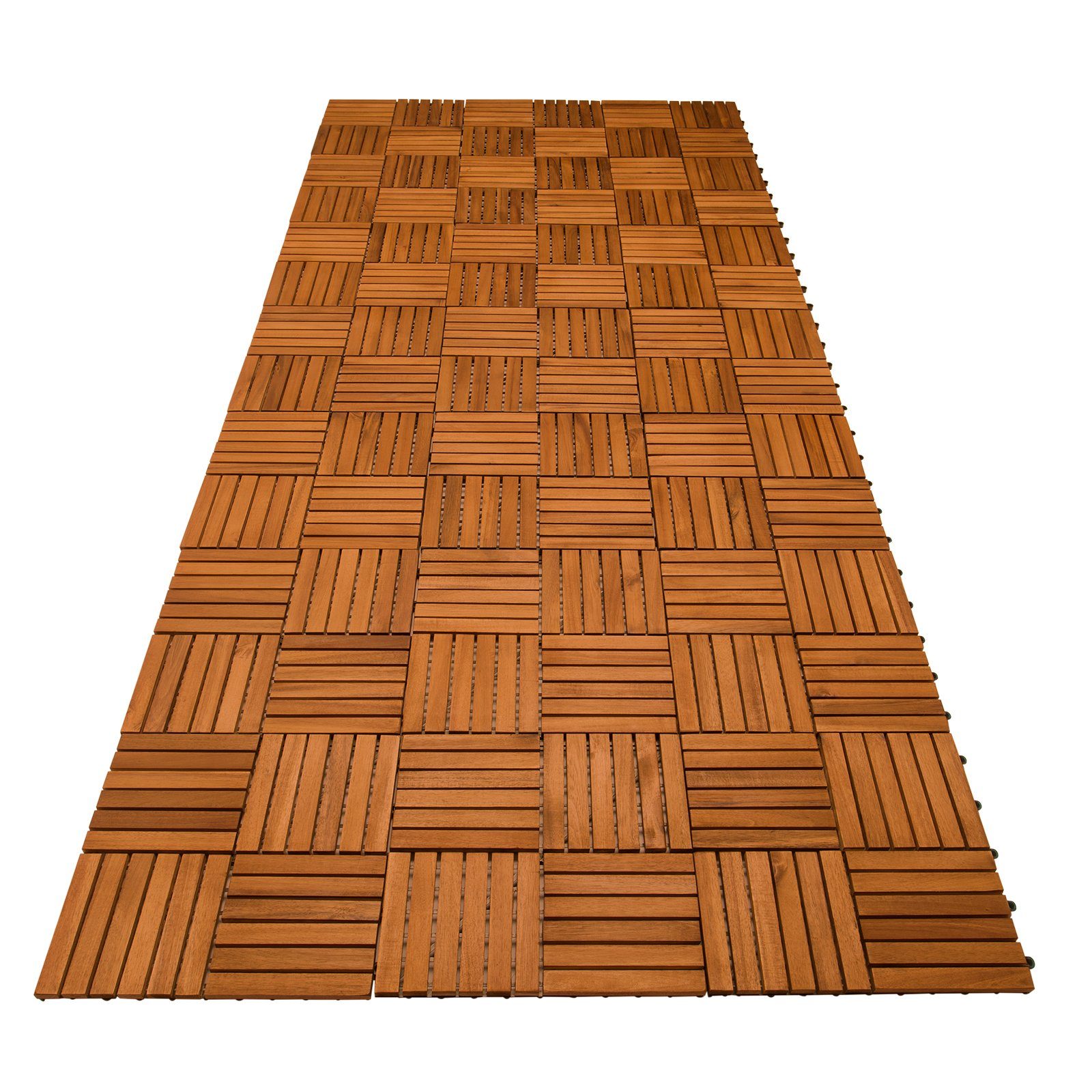 Casaria Holzfliesen Akazie quattro Moasik, Terrassenfliese günstig online kaufen