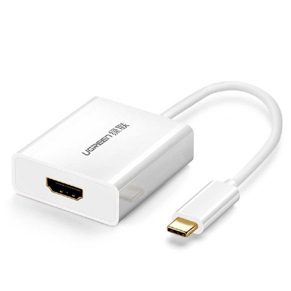 USB Typ C (Stecker) auf HDMI (Buchse) Adapter Konverter weiß USB-Adapter