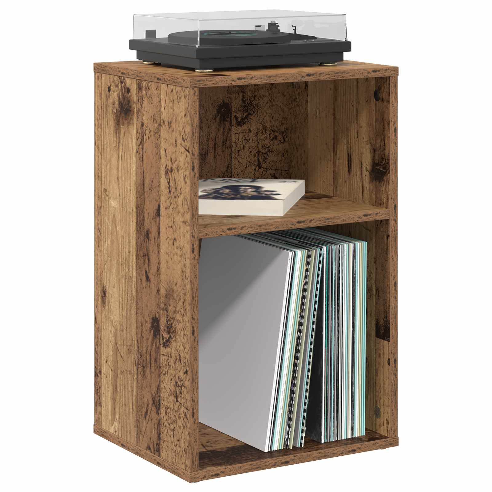 vidaXL Schranksystem Schallplattenschrank Altholz 38 x 33 x 61 cm Holzwerkstoff (1-St)