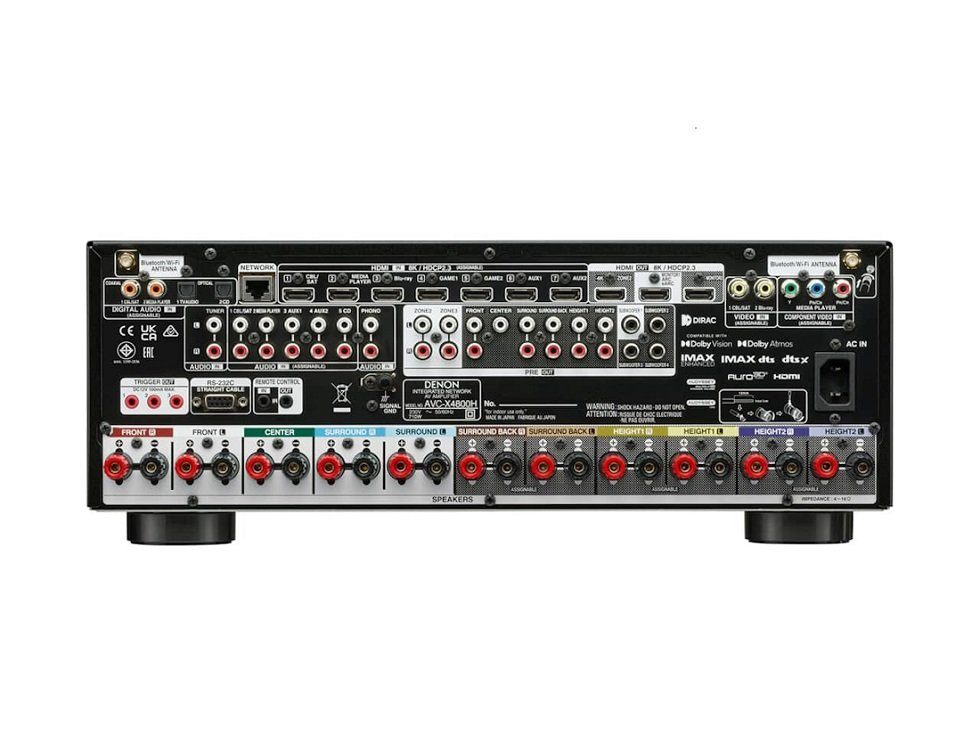 Denon AVC-X4800H 9.4 Kanal-Verstärker mit 8K-Video und 3D-Audio, Schwarz Verstärker (Anzahl Kanäle: 9.4, 125,00 W)