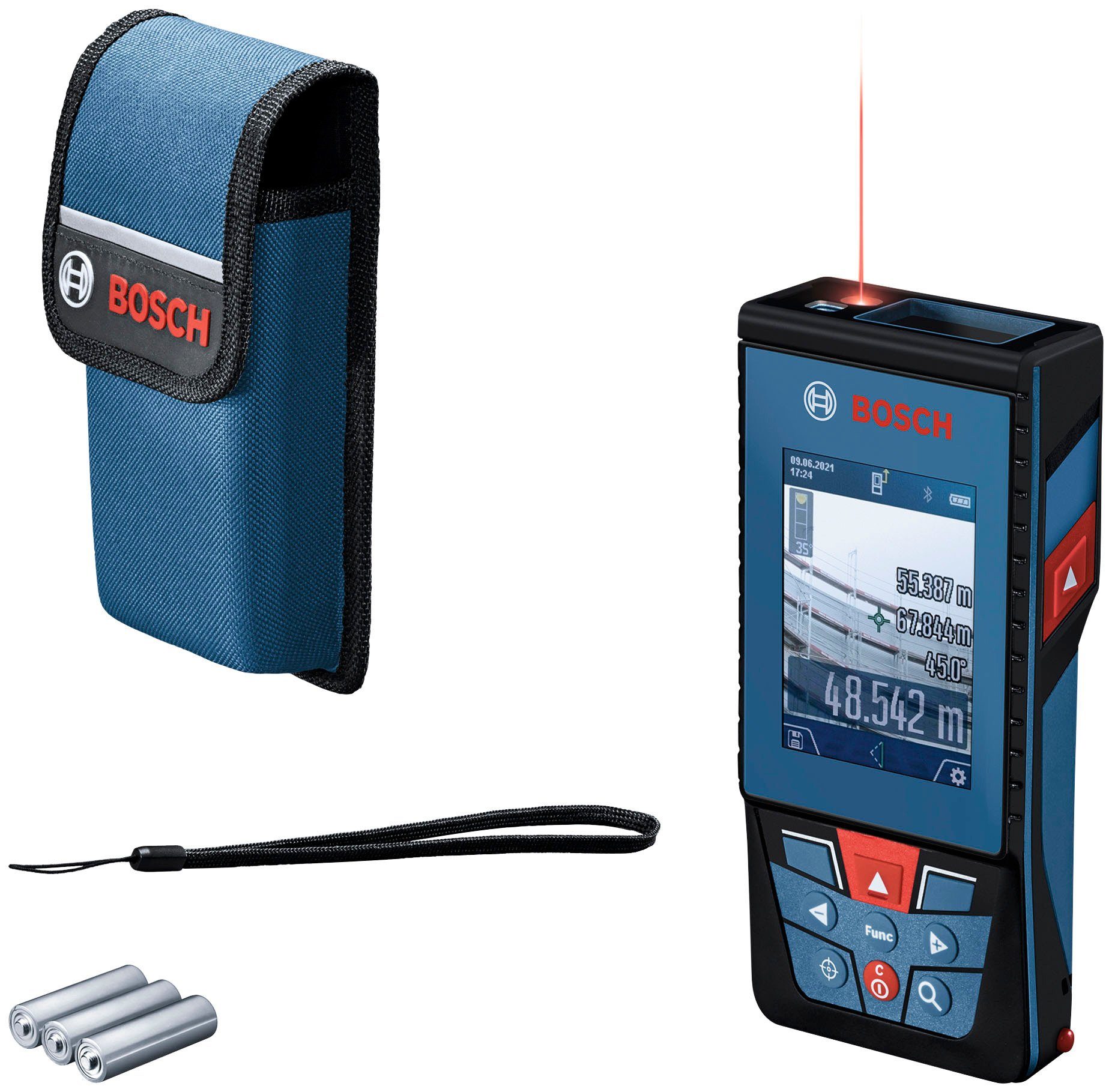 Bosch Professional Entfernungsmesser GLM 100-25 C, für raue Baustellenbedingungen, leicht anpassbar