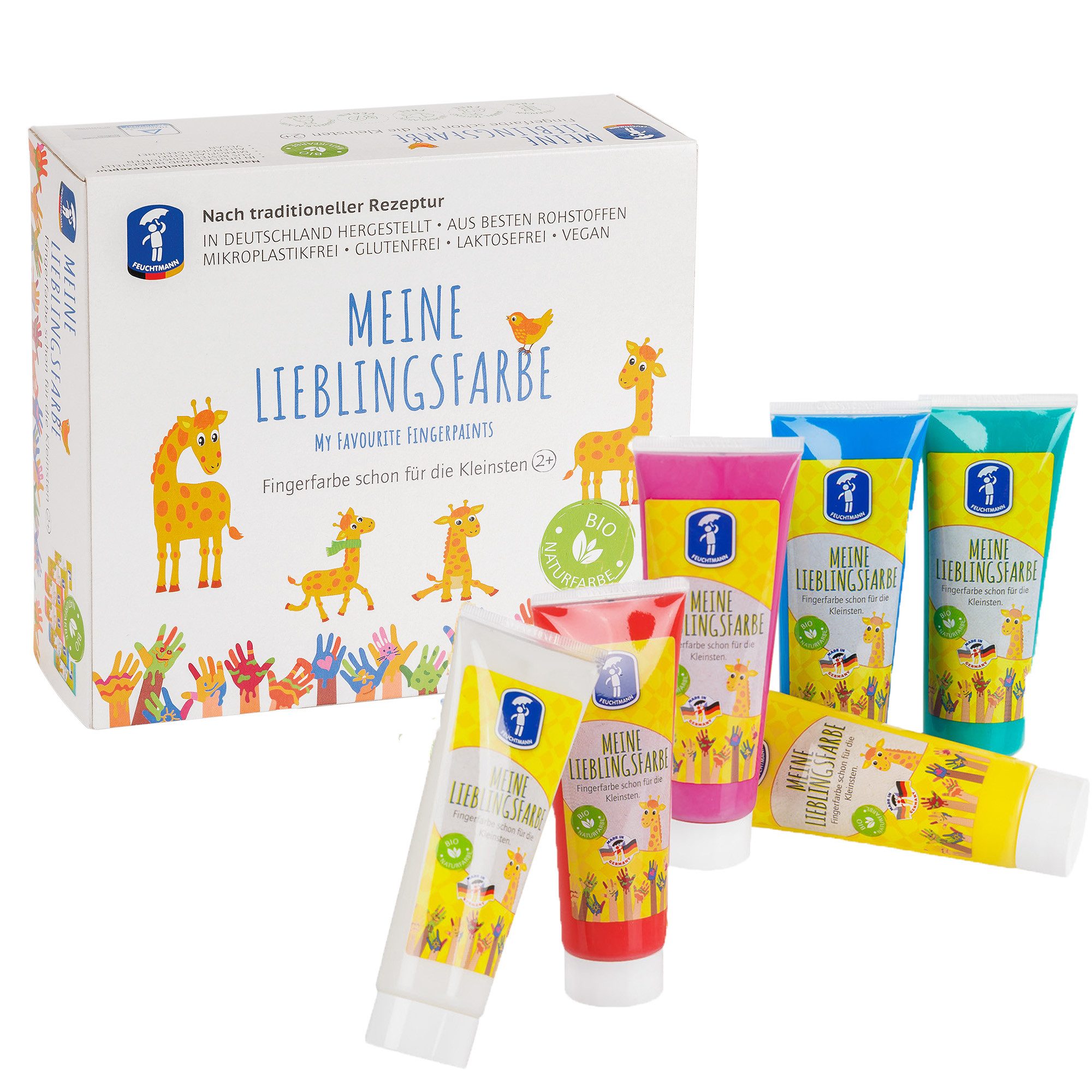 Feuchtmann Fingerfarbe MEINE LIEBLINGSFARBE Basic, sichere Naturfarbe auf Wasserbasis