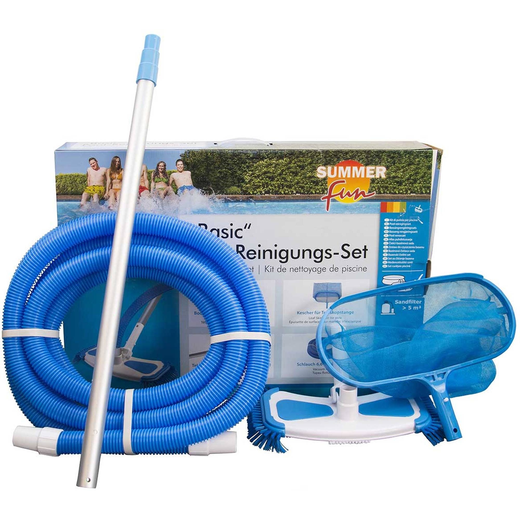 SUMMER FUN Reinigungsbürsten-Set Summer Fun Pool-Reinigungsset Basic, Wasserlinie, Boden, Wand, (1-tlg)