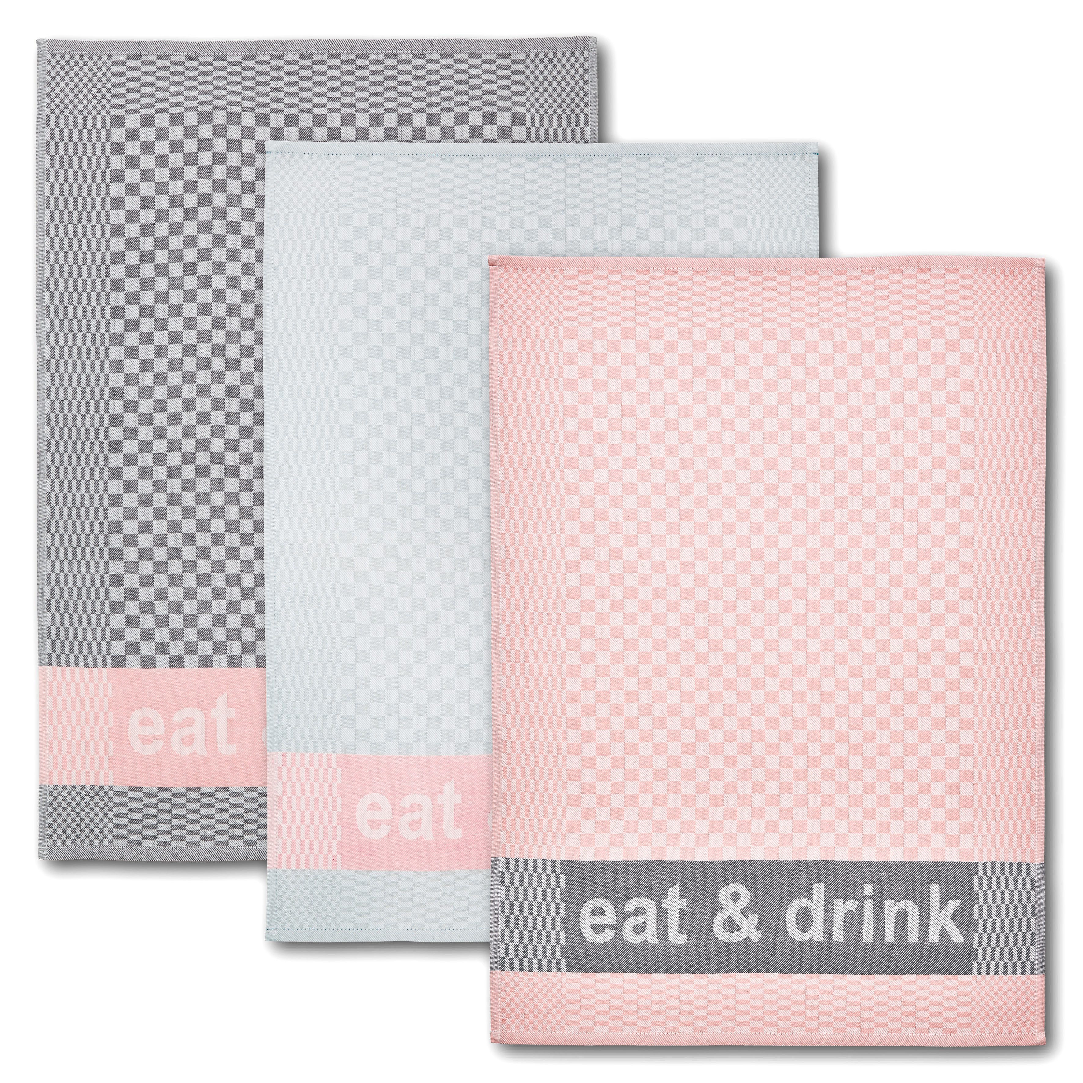 Dyckhoff Geschirrtuch Eat & Drink, Maße je Tuch ca. 50x70 cm, (Set, 3-tlg), günstig online kaufen