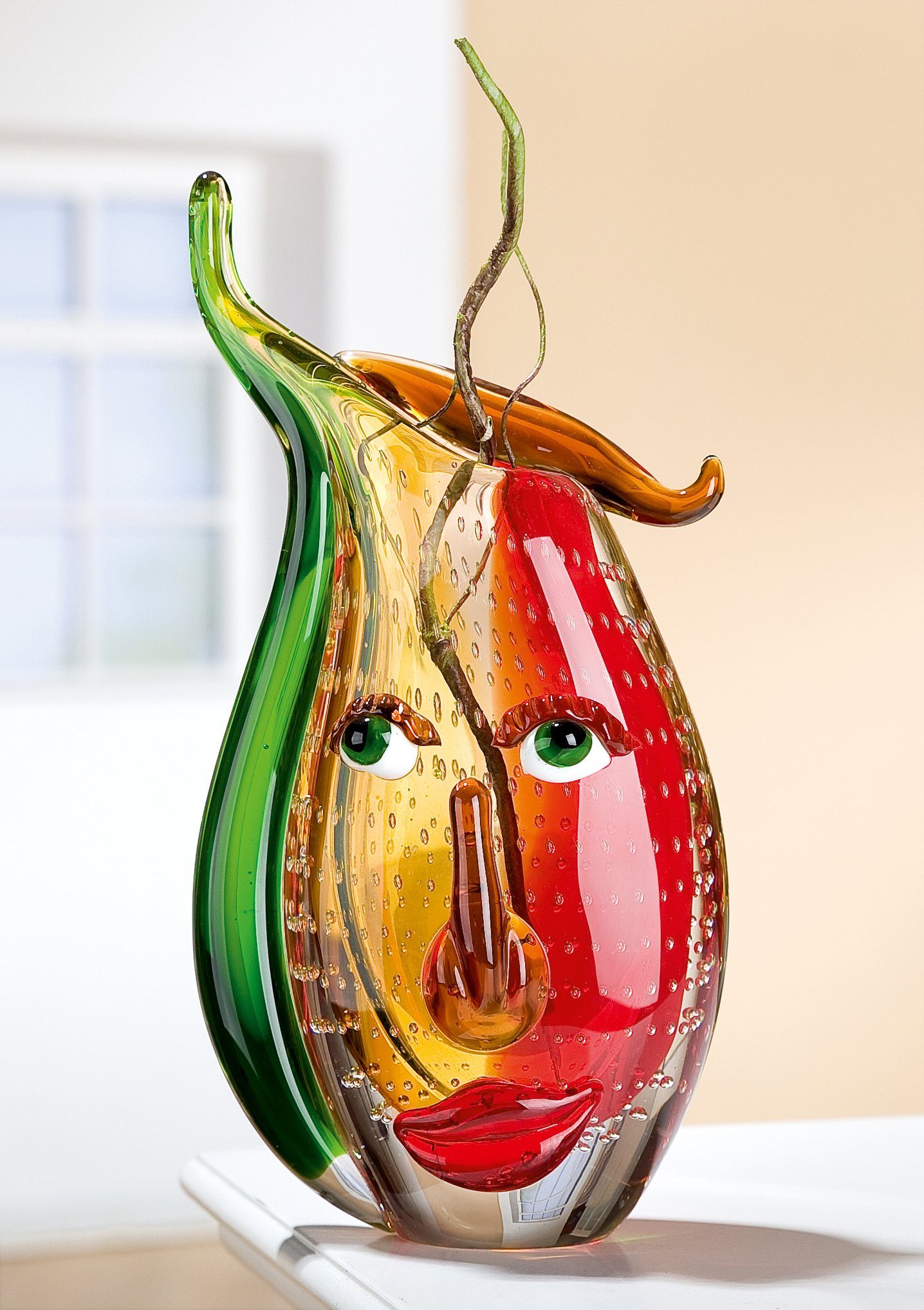 GILDE GLAS art Tischvase Musetto (1 günstig online kaufen