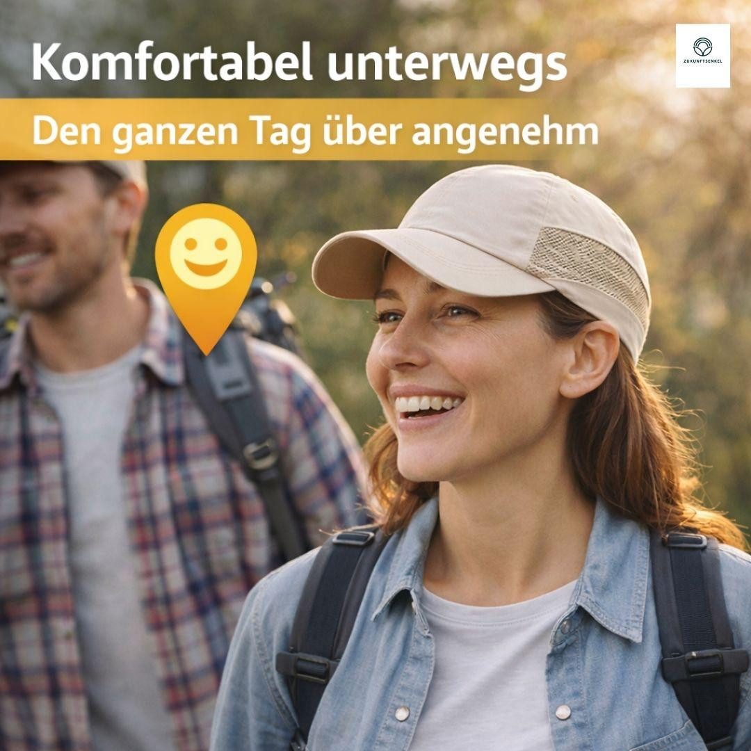 ZUKUNFTSENKEL Baseball Cap Outdoor Kappe Unisex Leicht & Atmungsaktiv mit Netz-Einsätzen (Sommer Basecap Herren & Damen) Laufkappe Sportkappe Schirmmütze