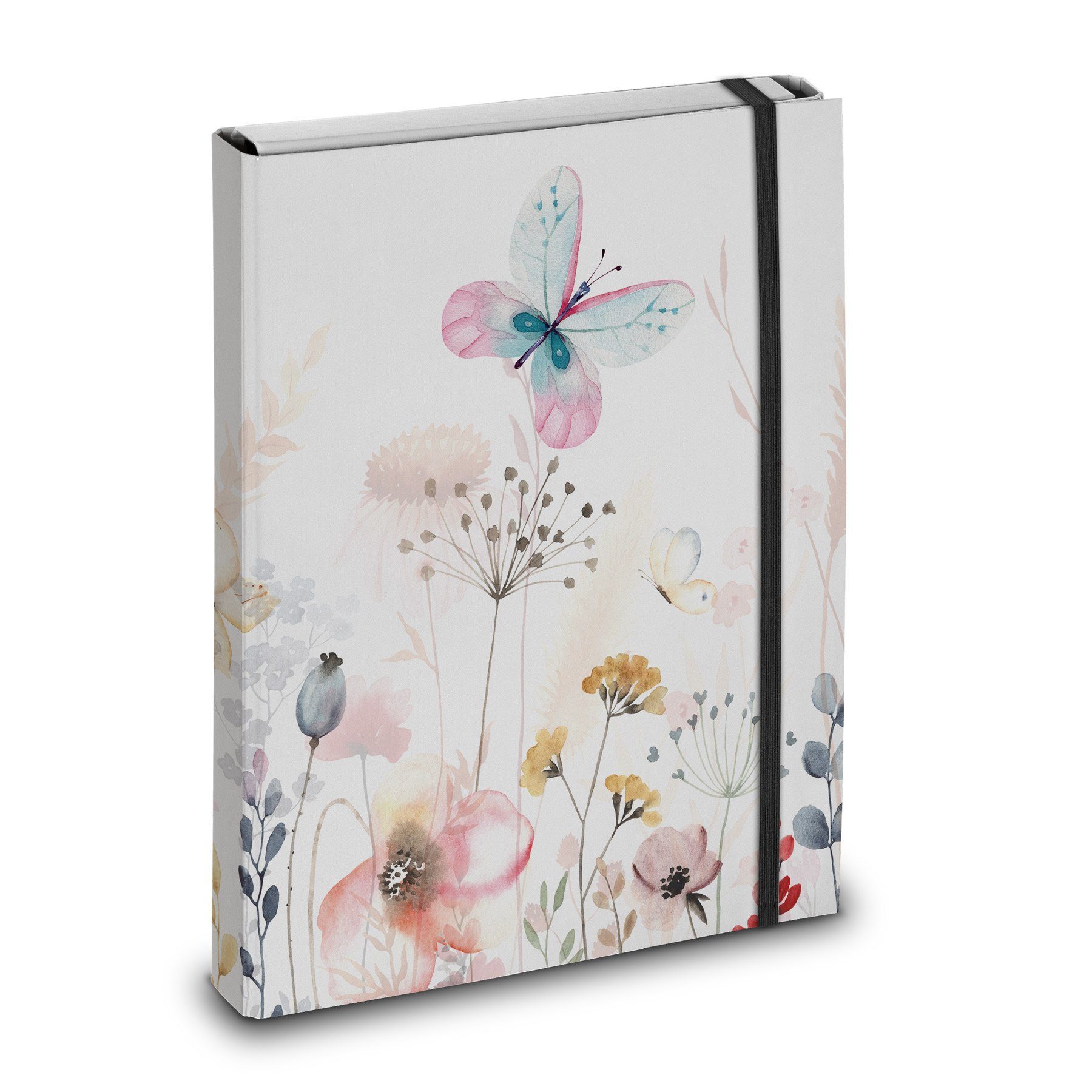 itenga Organisationsmappe itenga Heftbox Motiv Schmetterling DIN A4, Rückenbreite: 40 mm