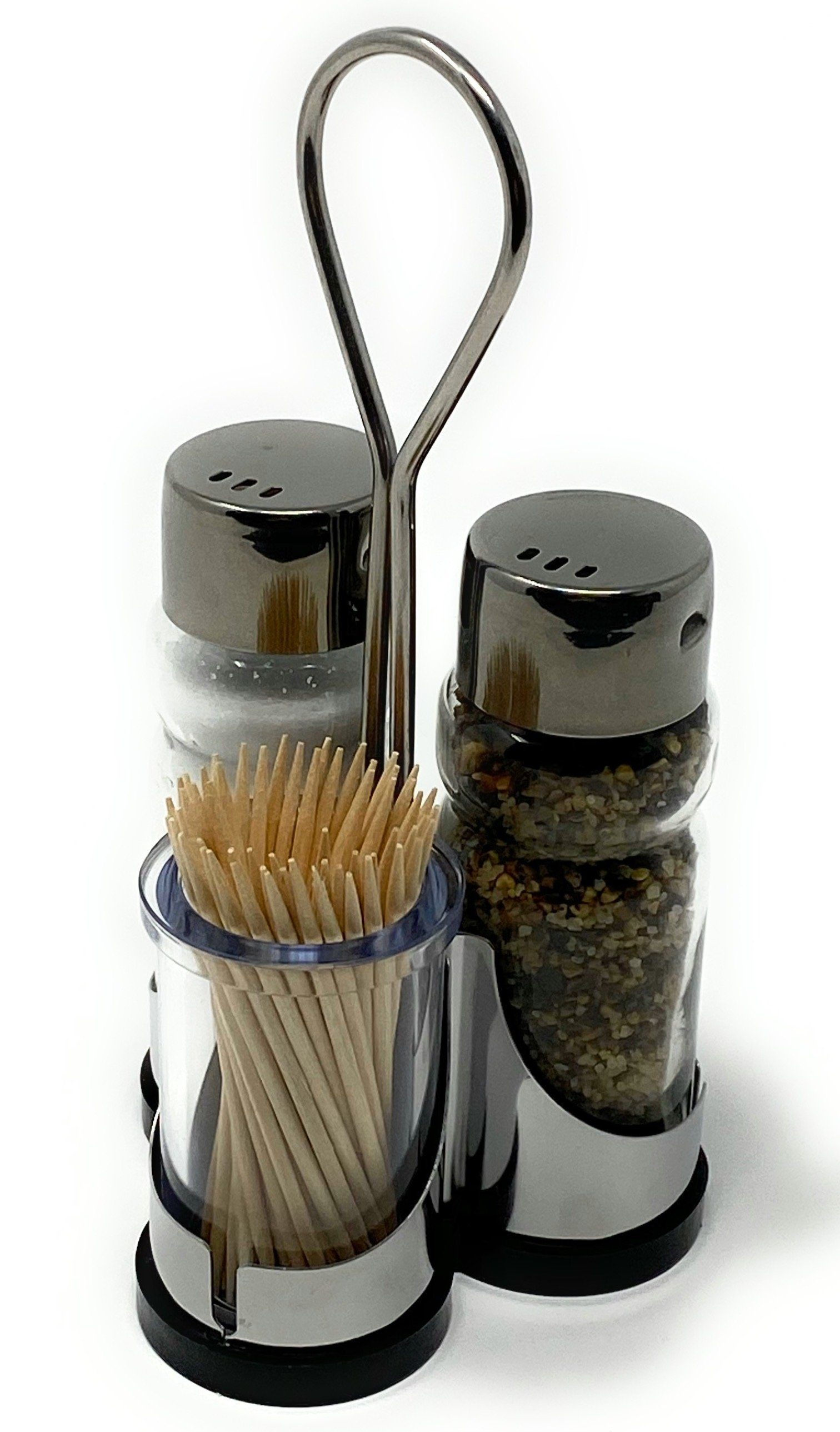 Menage-Set Salz und Pfeffer Streuer Set Zahnstocher Salzstreuer Menage