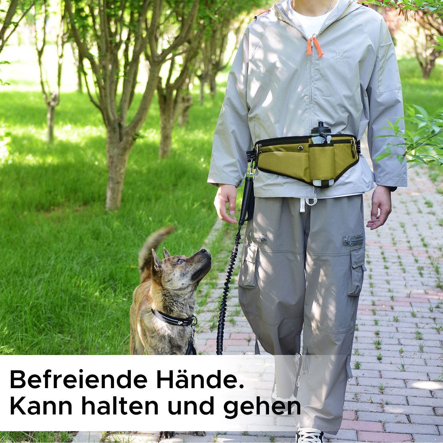 Refttenw Bauchtasche Wasserdichte Hunde-Gassitasche,Verstellbarer, reflekti günstig online kaufen