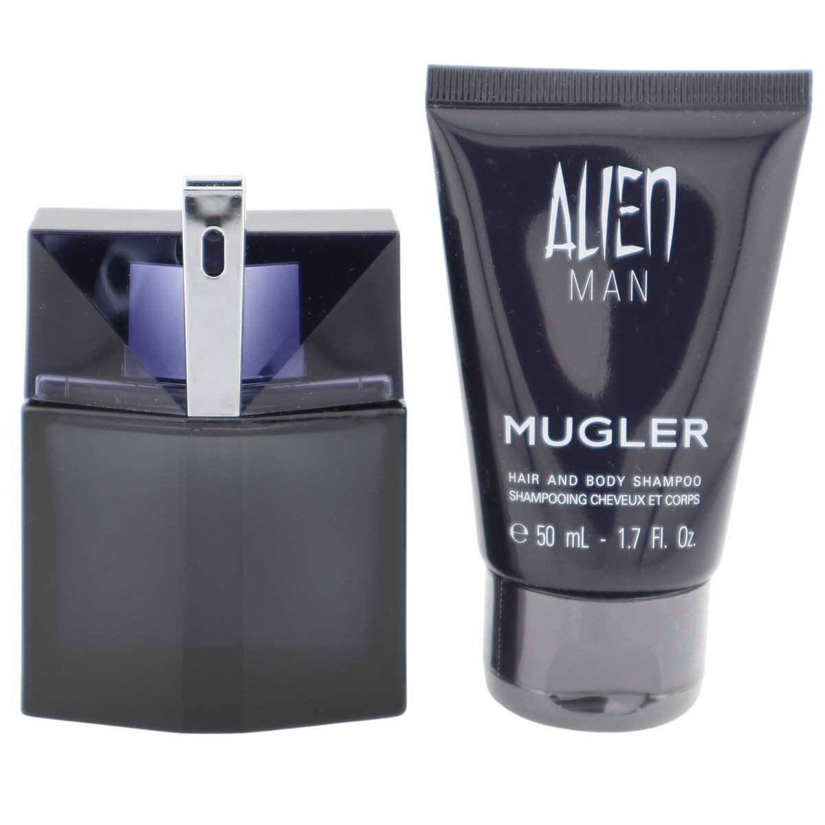 Mugler Duft-Set Mugler Alien Man Eau de Toilette Spray 50 ml refillable + Duschgel
