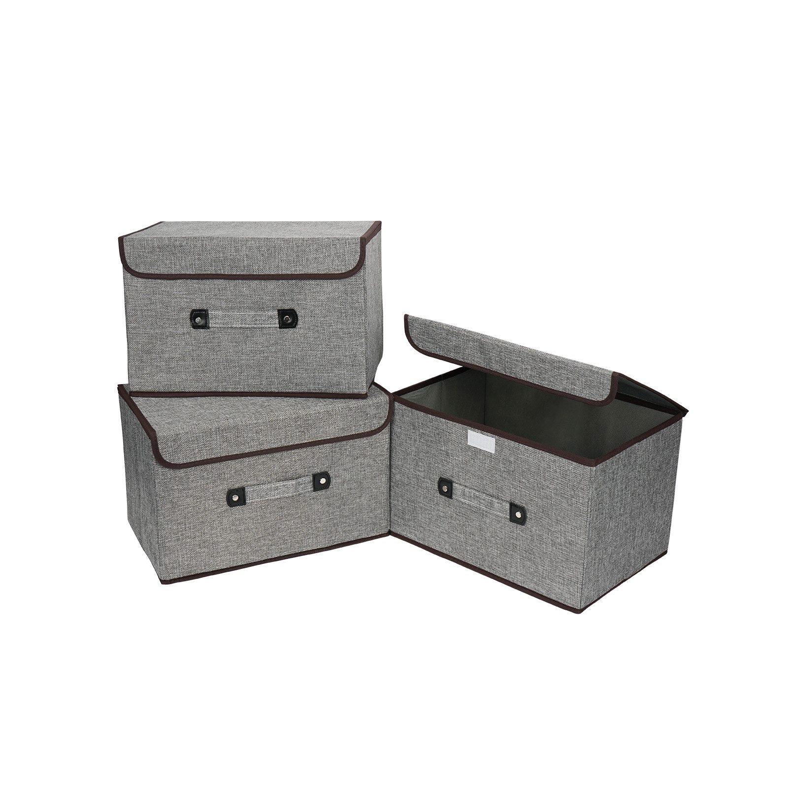 OSTWOLKE Aufbewahrungsbox Kleiderschrank Organizer für Kleideraufbewahrung, Klettverschluss,Grau
