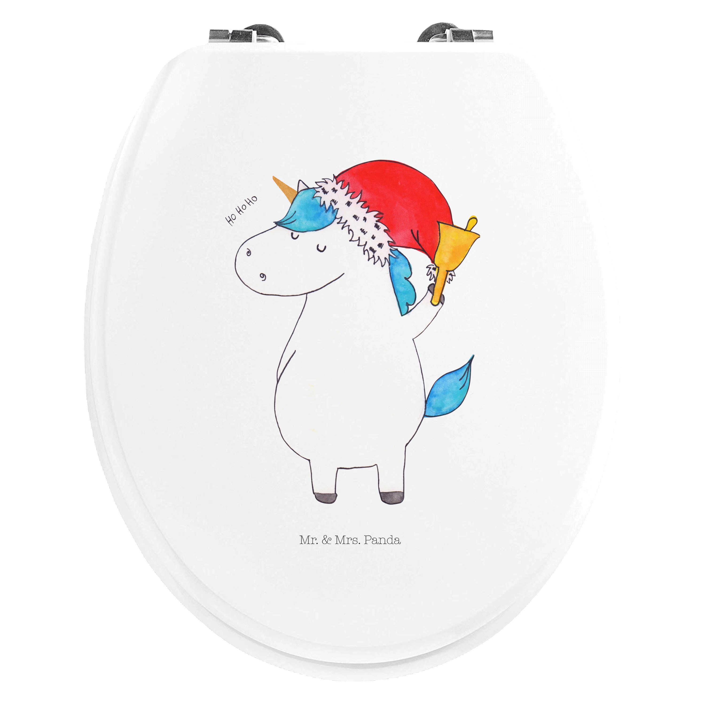 WC-Sitz Einhorn Weihnachtsmann - Weiß - Geschenk, Gin, Unicorn, Toilette, Toi
