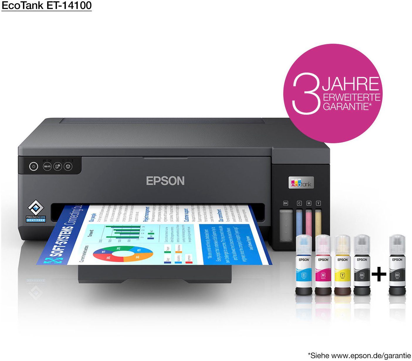 Epson EcoTank ET-14100 Tintenstrahldrucker, (WLAN (Wi-Fi), Wi-Fi Direct)