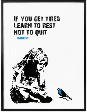 Wall-Art Poster Graffiti Bilder If you get tired, Schriftzug (1 St), Poster ohne Bilderrahmen