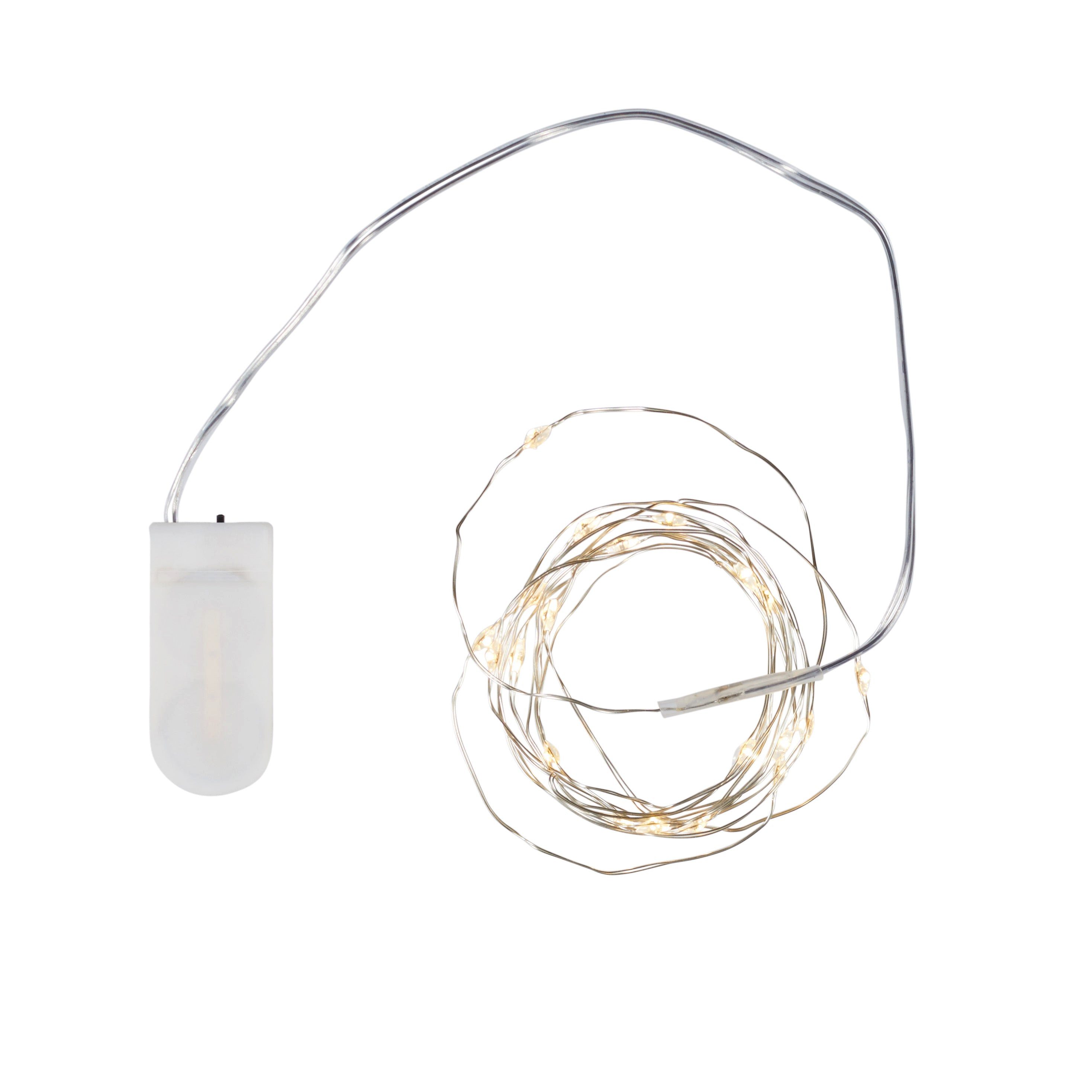 Lights4fun LED-Lichterkette 6er Set 20er Micro Lichterketten warmweiß