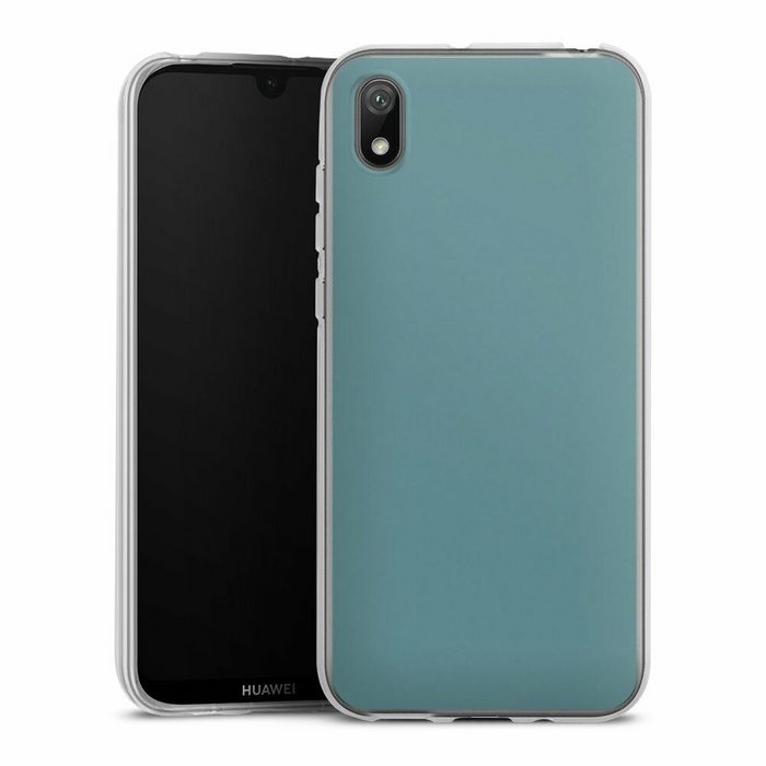 DeinDesign Handyhülle Art Blau einfarbig Petrol Huawei Y5 (2019) Silikon Hülle Bumper Case Handy Schutzhülle