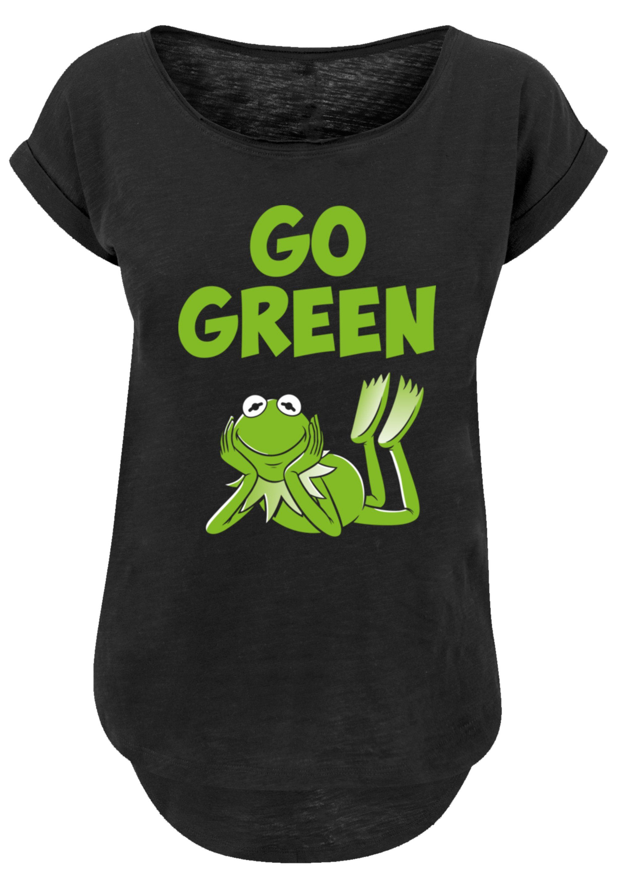 F4NT4STIC T-Shirt Disney Muppets Go Green Premium Qualität, Hinten extra  lang geschnittenes Damen T-Shirt