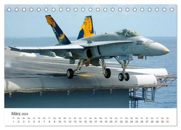 CALVENDO Wandkalender Kampfjets - Düsenjäger-Kalender (Tischkalender 2024 DIN A5 quer)