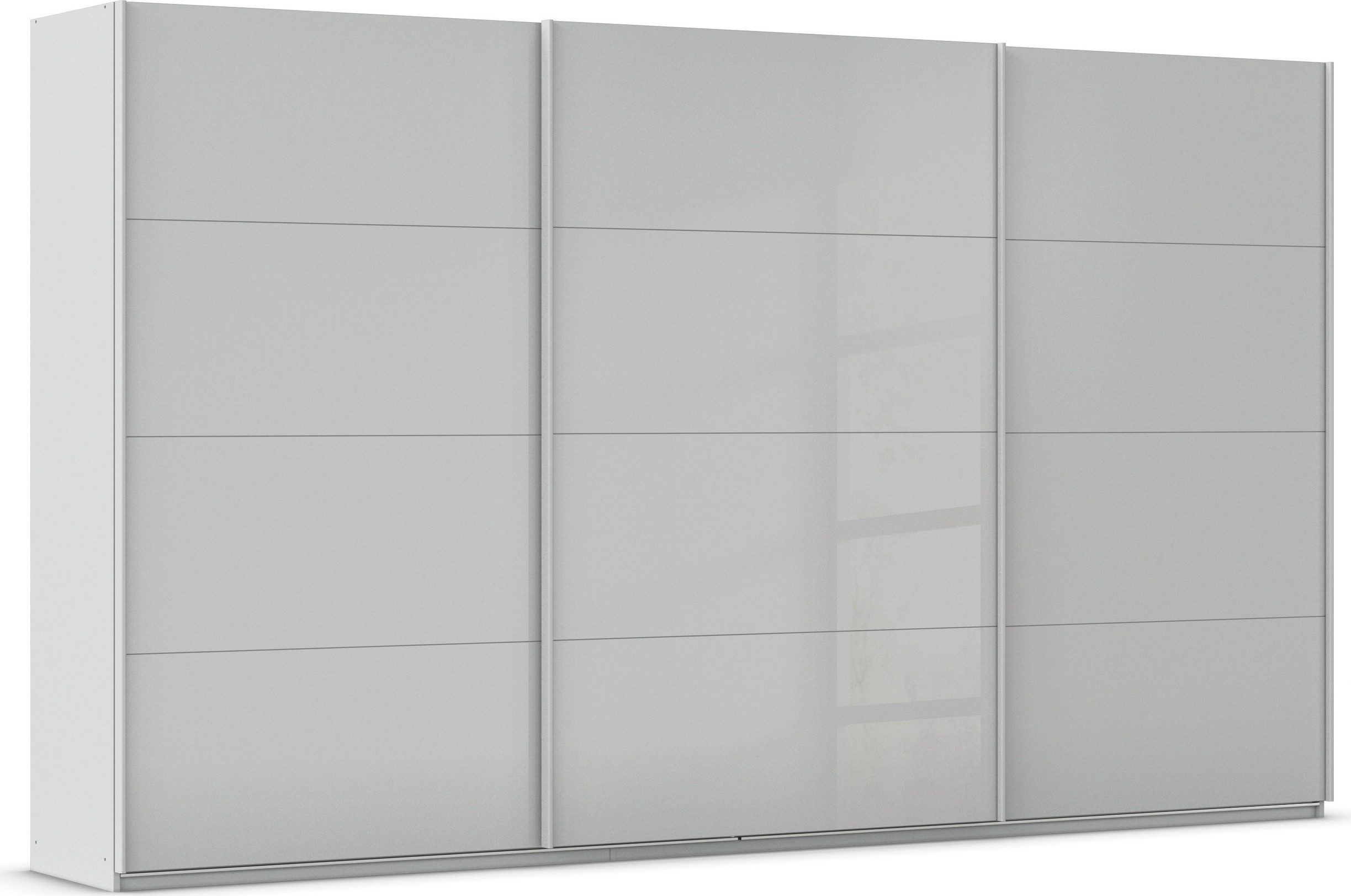 OTTO home Schwebetürenschrank Kleiderschrank Schrank Garderobe AGORDO mit Glasfront (Breiten 203/271/315/360 cm, Höhen 210/229 cm) durchdachte Innenausstattung, in 4 Breiten und 2 Höhen MADE IN GERMANY