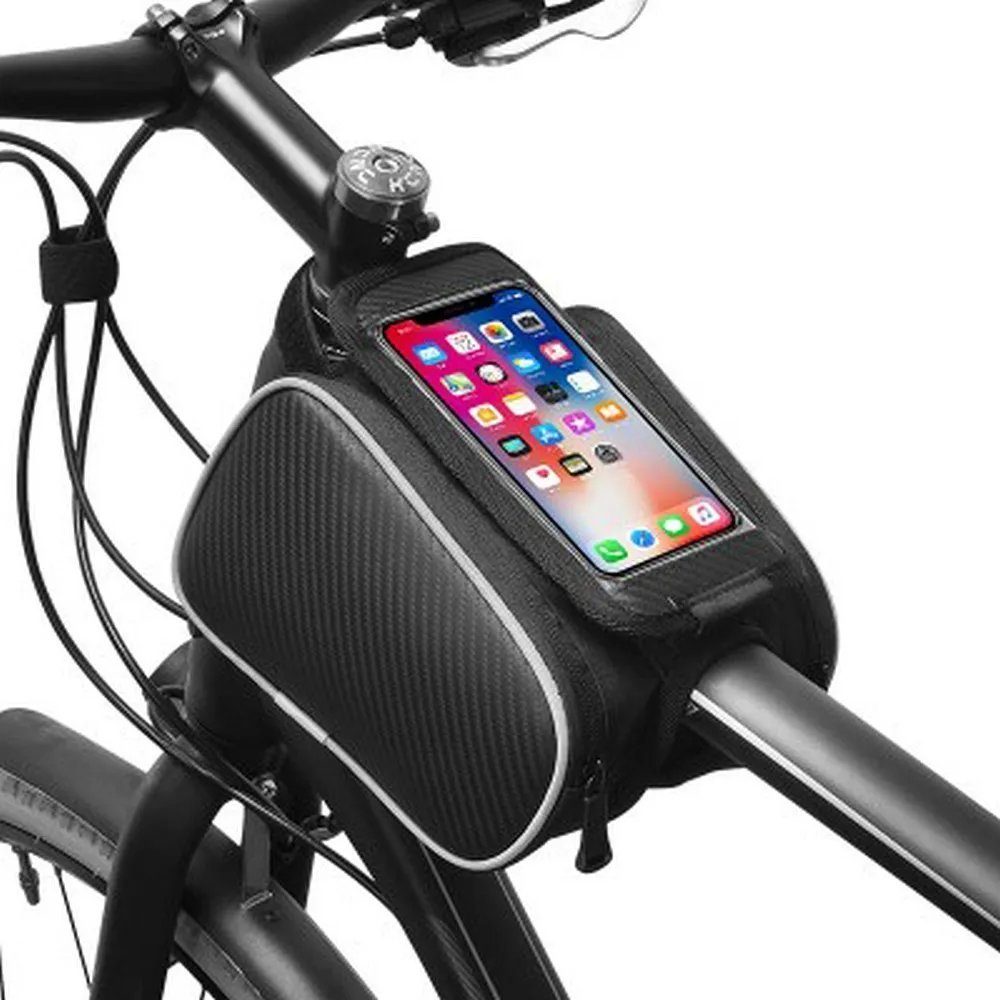 Sahoo Fahrradtasche 1,5L Fahrradtasche mit Reißverschluss "Double Tube Bag" schwarz