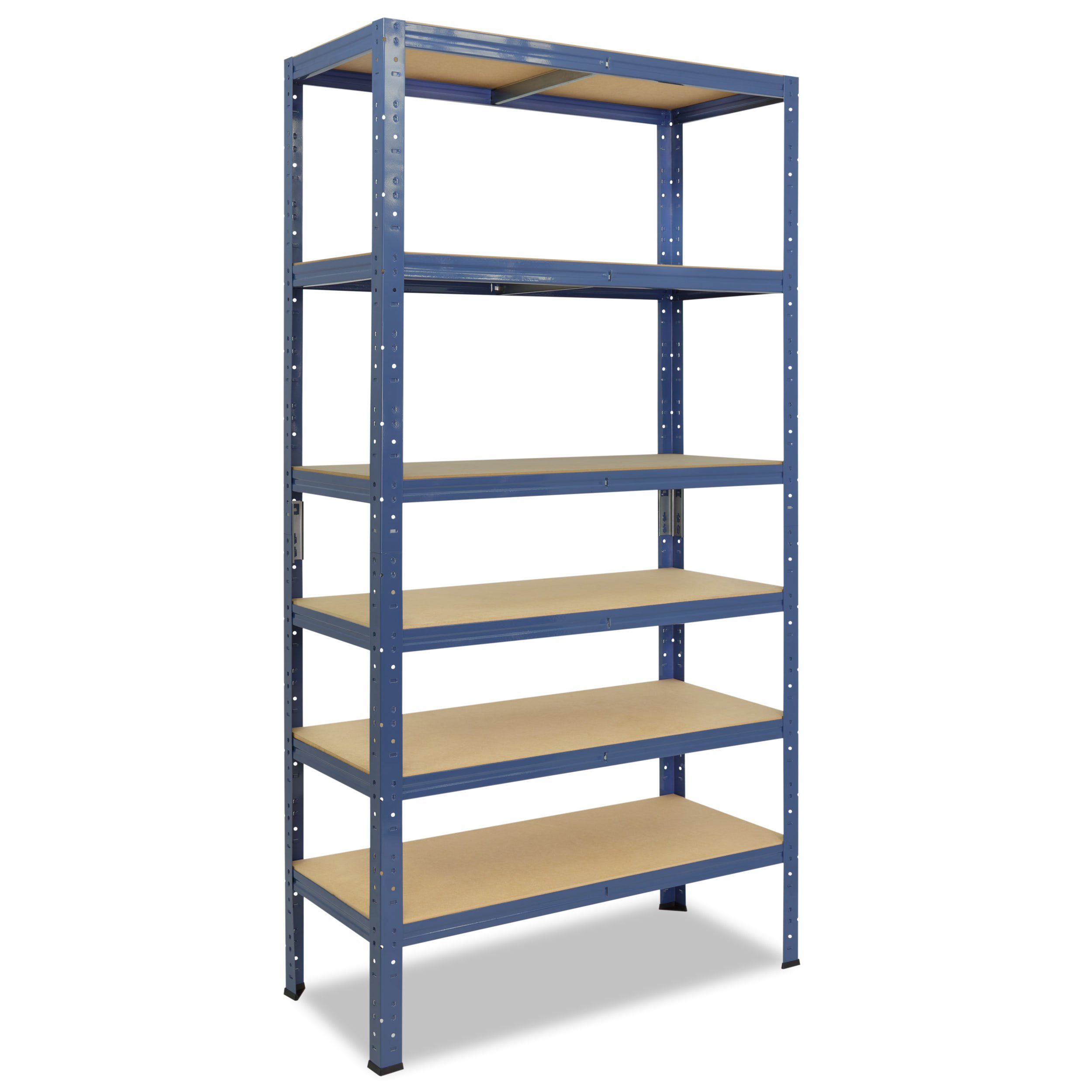 shelfplaza Schwerlastregal HOME, 180x30x60cm blau, 6 Böden, Kellerregal, Garagenregal, Steckregal