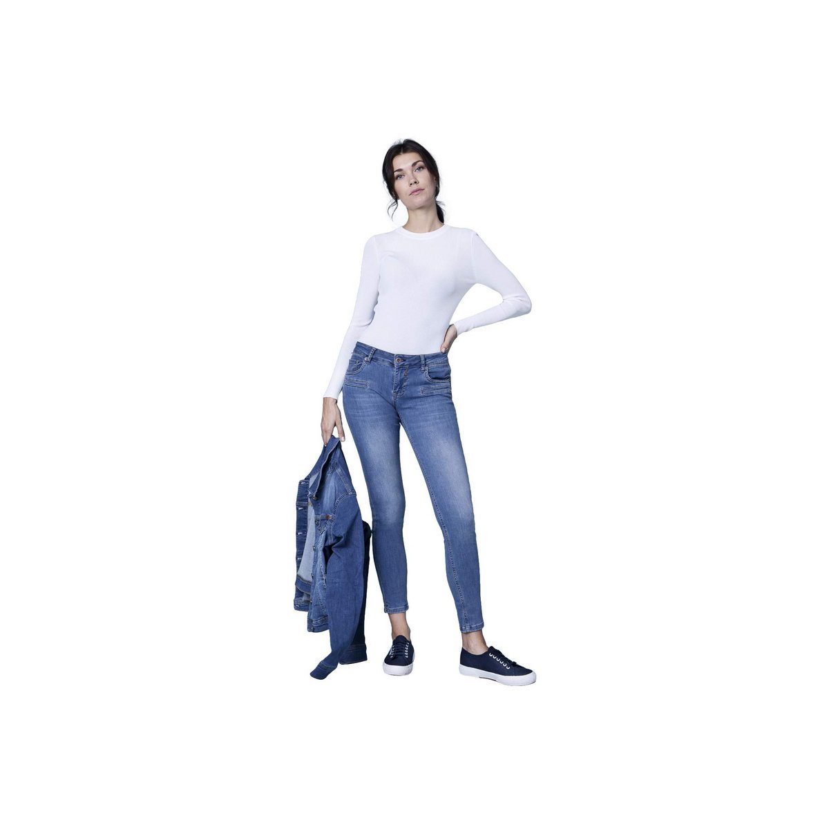 BLUE FIRE 5-Pocket-Jeans blau (1-tlg) | Straight-Fit Jeans