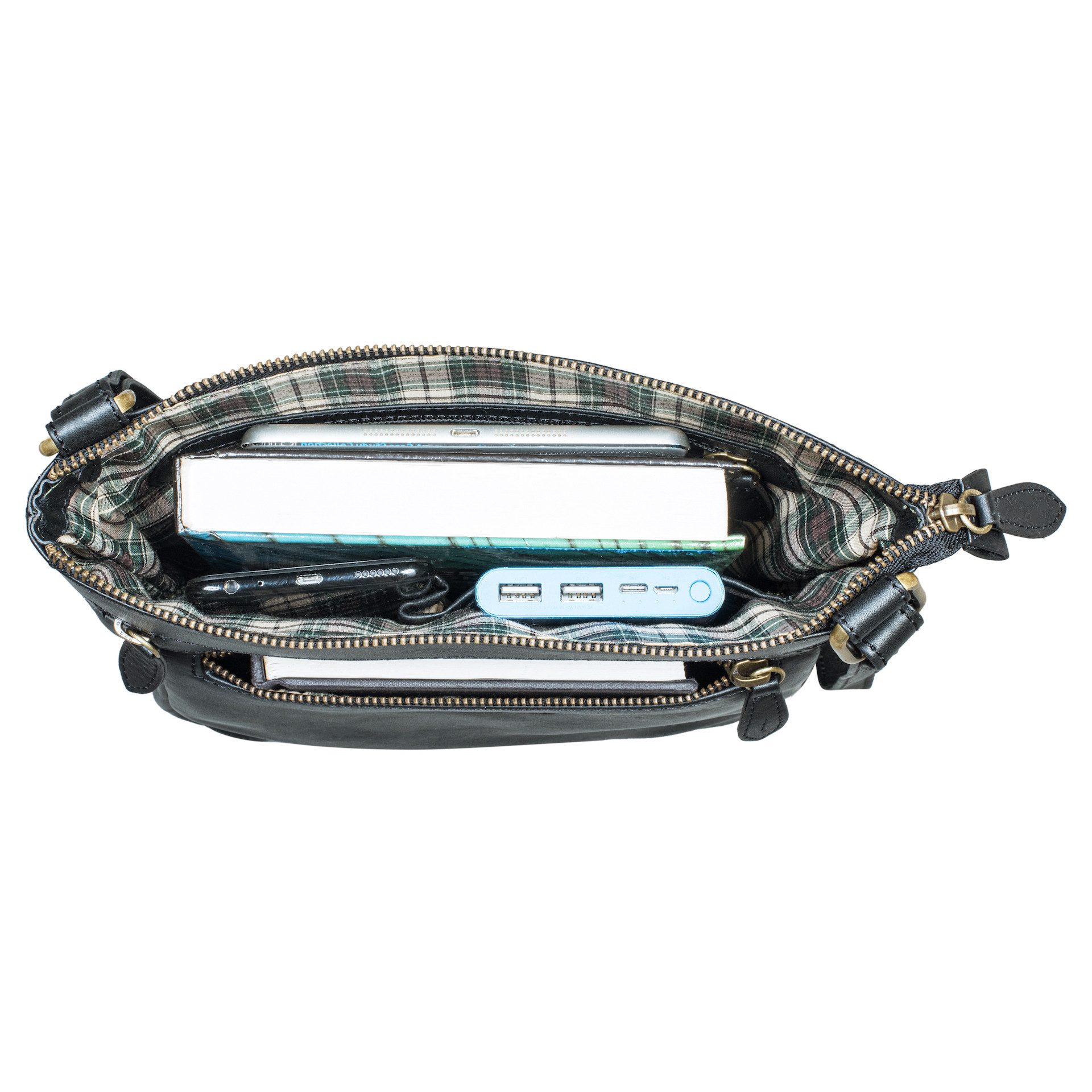 Benthill Umhängetasche Damen Echt Leder Handtasche Schultertasche Ledertasche Umhängetasche, Schultergurt / Umhängegurt Reißverschlussfach – Bild 3 von 5