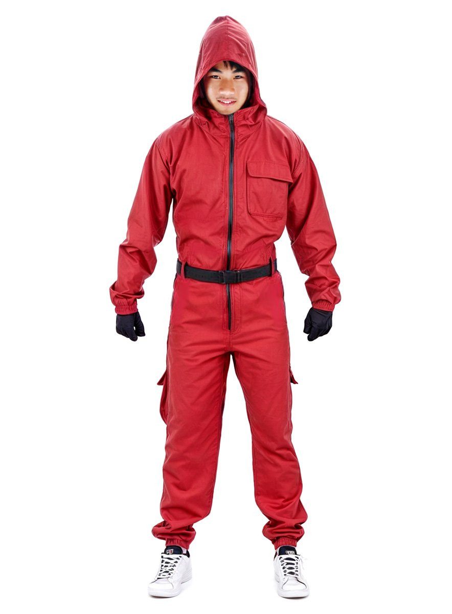 CHAKS Kostüm Korean Game Aufseher - Faschingskostüm Kinder, In Anlehung an die koreanische Serie gestalteter Kinderoverall der Auf