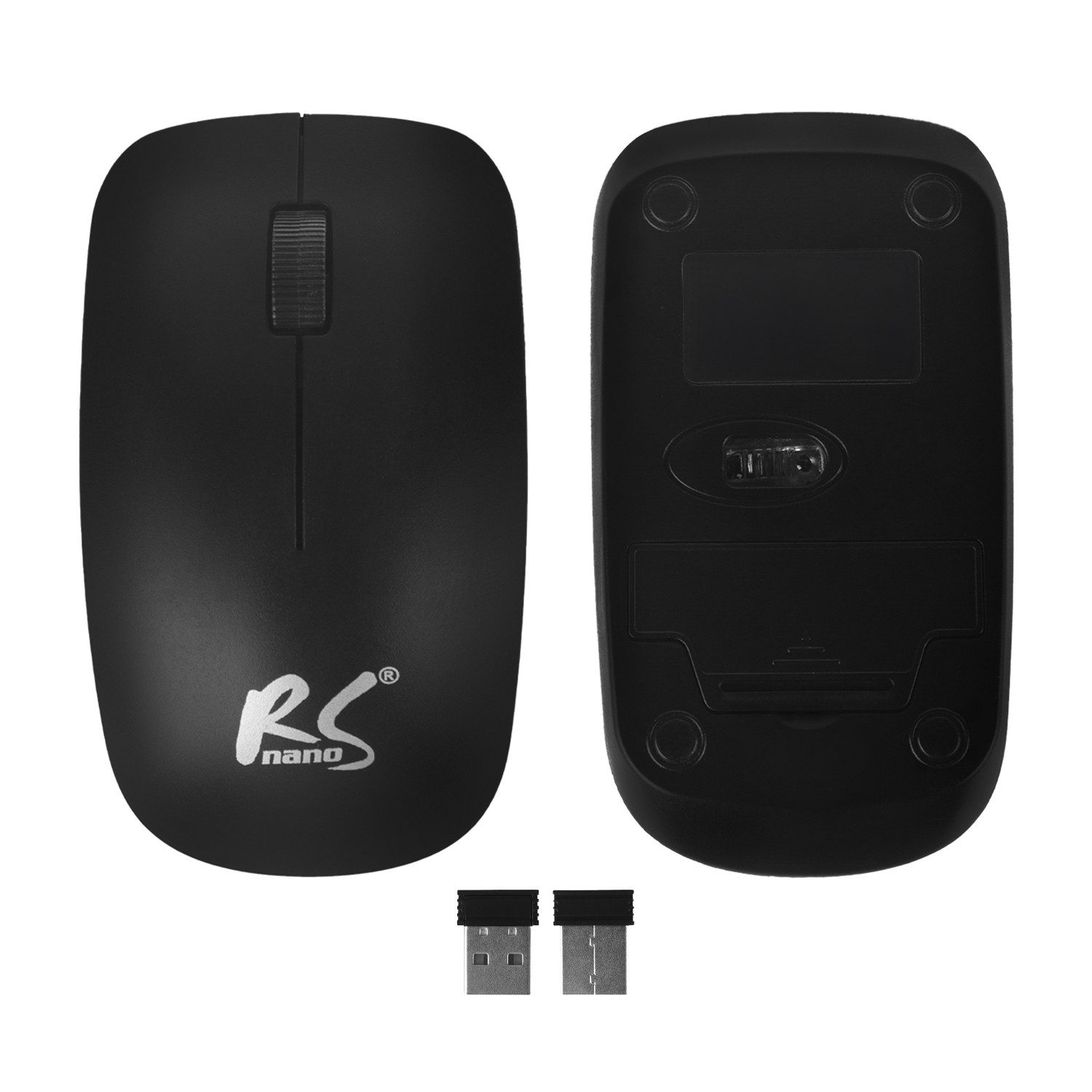 NanoRS RS580 QWERTY ergonomische Tastatur (Kabelloses Tastatur- und Maus-Set QWERTY)