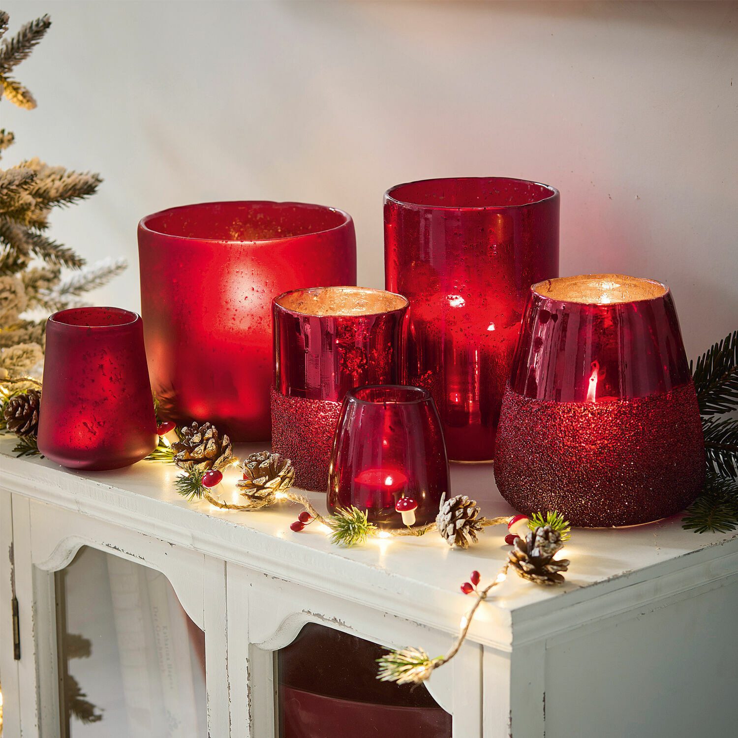 Mirabeau Windlicht Windlicht 6er Set Paro rot (6er Set, 6er Set) günstig online kaufen