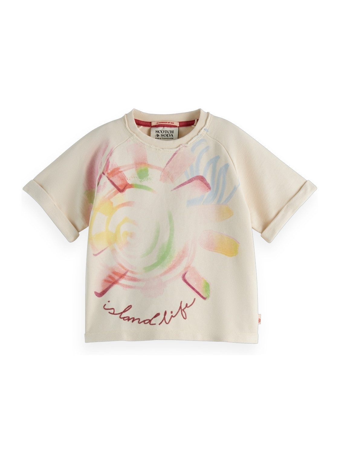 Scotch & Soda Sweatshirt SCOTCH & SODA kurzärmeliges Raglan-Sweatshirt mit Stitching