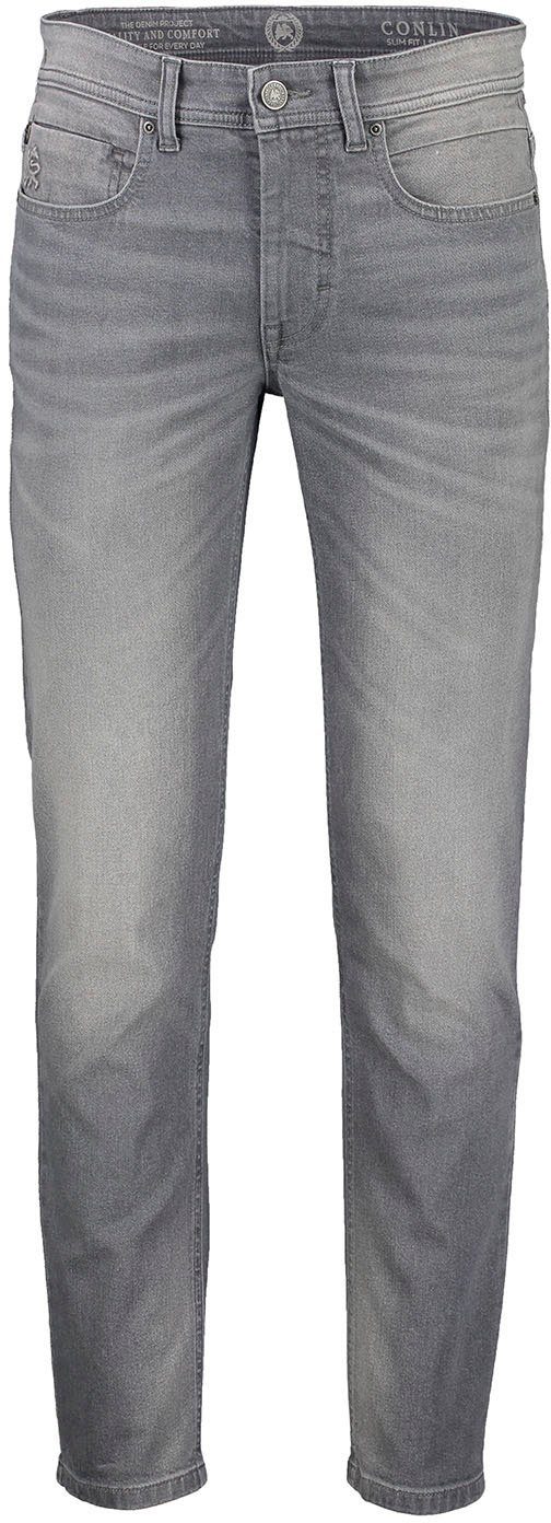 LERROS Slim-fit-Jeans leichte Abriebeffekte mid grey
