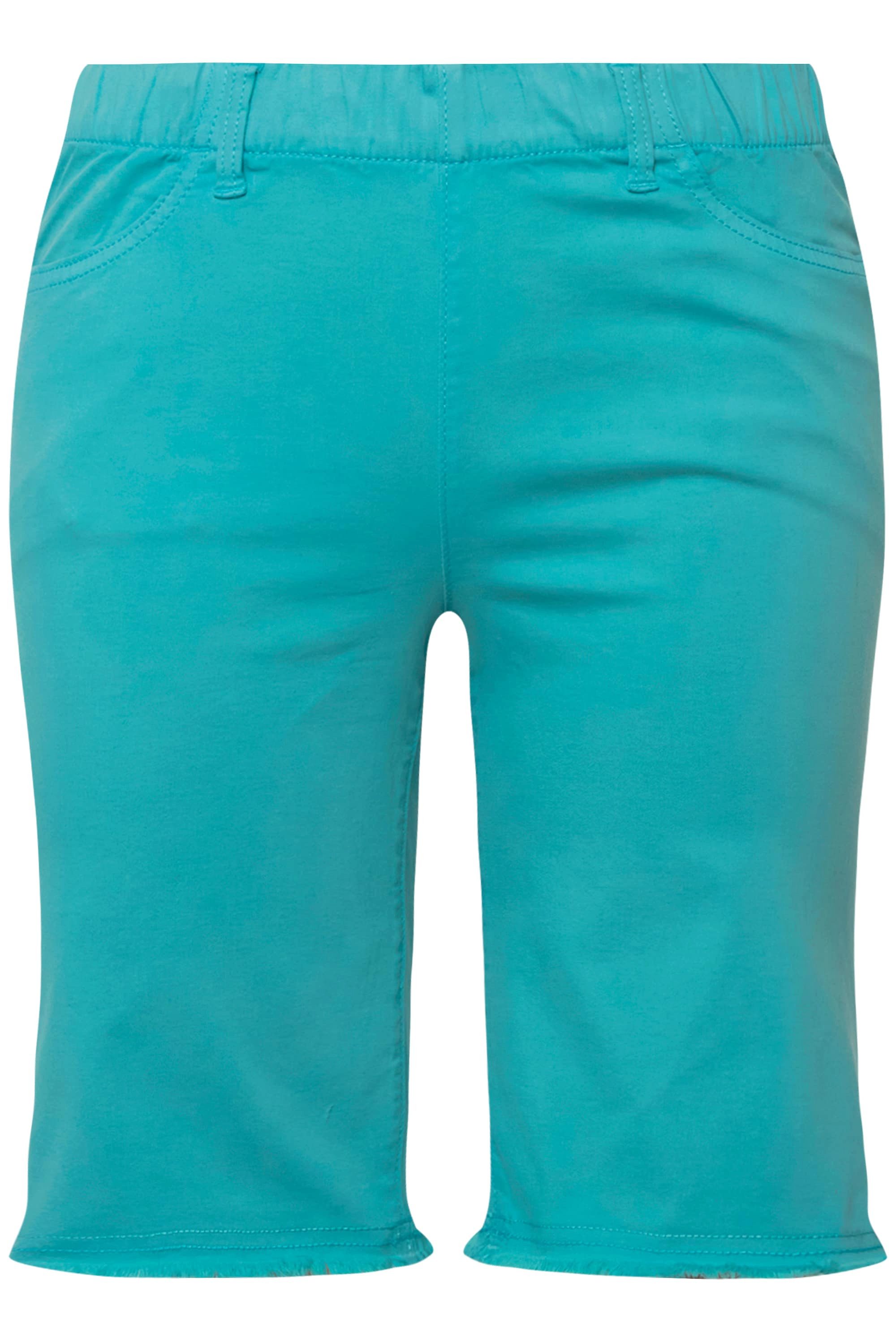 Ulla Popken Bermudas Bermuda Fransensaum Elastikbund günstig online kaufen