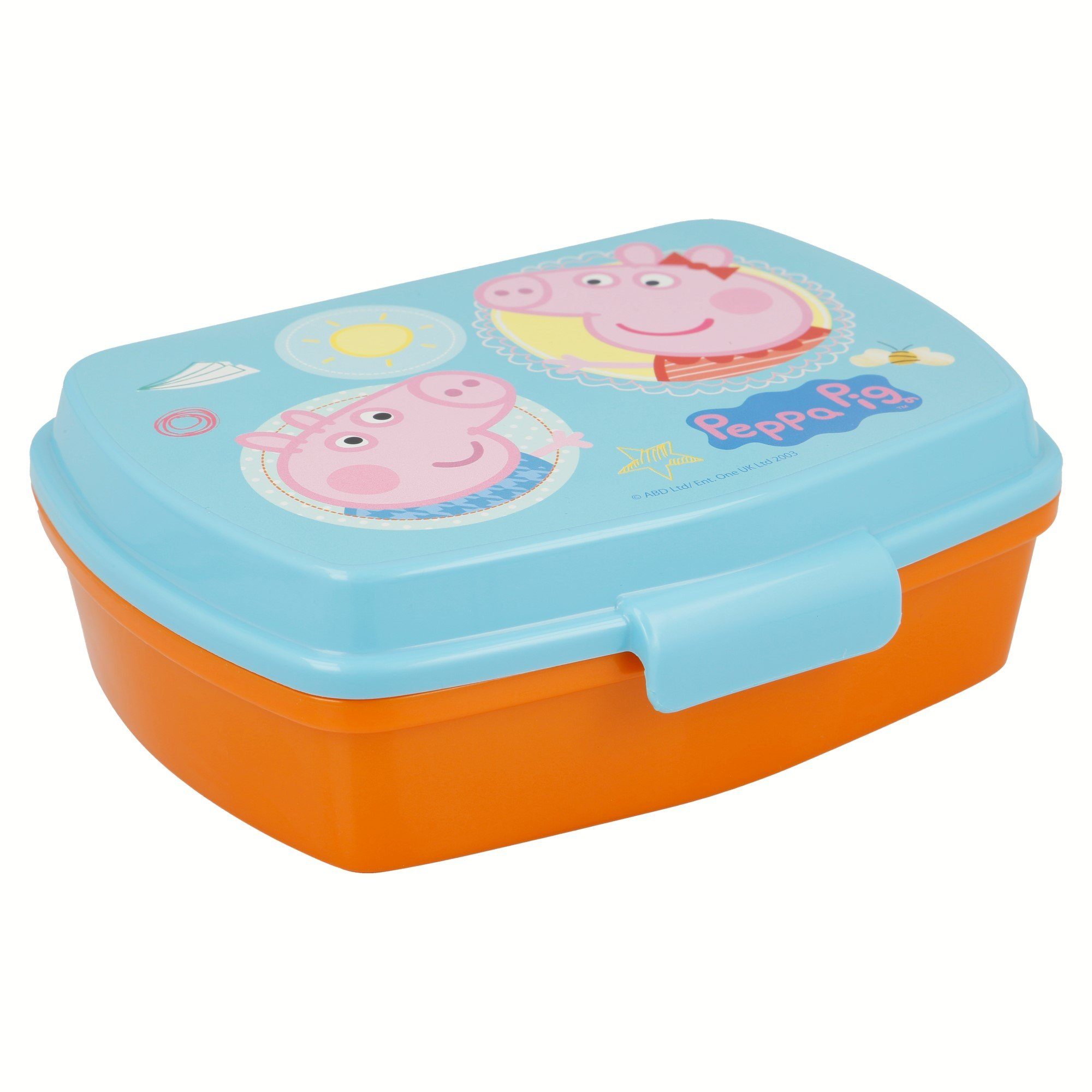 Peppa Pig Lunchbox Peppa Wutz 4 teiliges Lunch Set - Brotdose Trinkflasche Besteck, Kunststoff, (4-tlg)