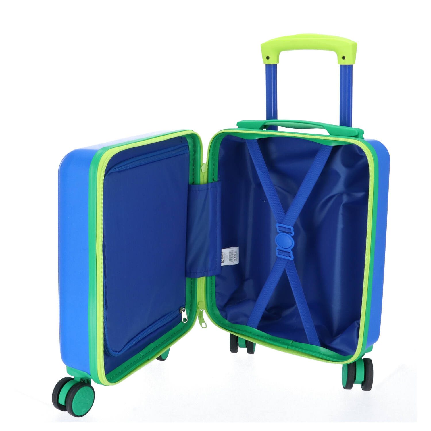 TheTrueC Koffer TheTrueC Kinder Koffer Underseat Dino blau, 2 Rollen Rollen – Bild 5 von 5