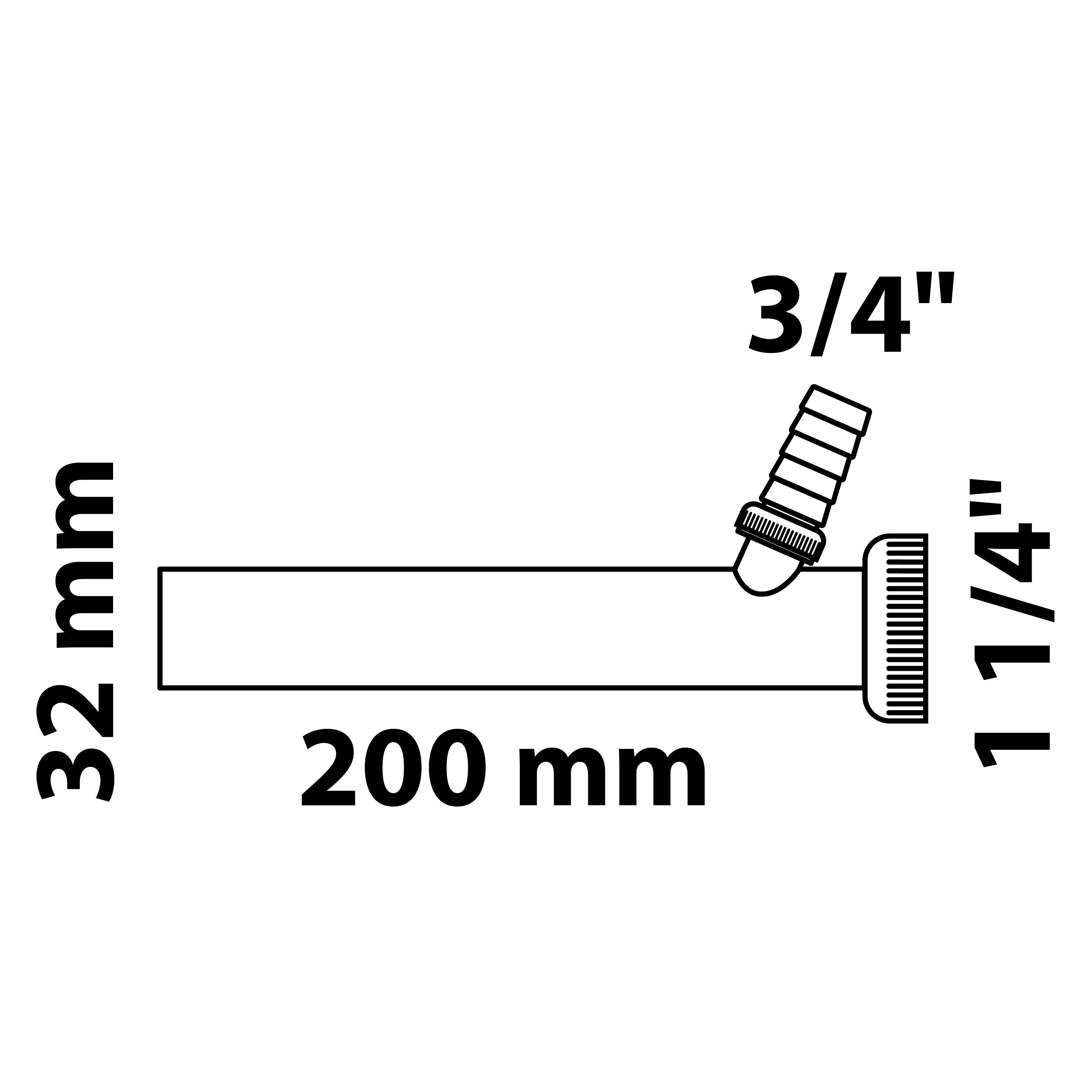 Kirchhoff Siphon Tauchrohr mit Geräteanschluss, Chrom