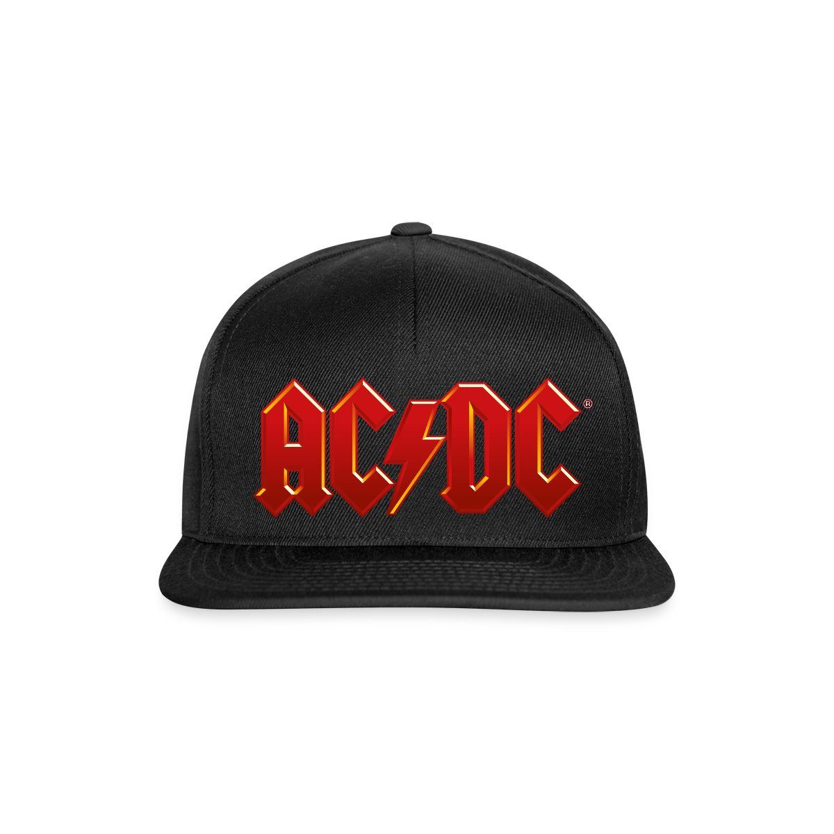 Spreadshirt Snapback Cap AC/DC Klassisches Logo Mit Blitz Snapback Cap (1-St)