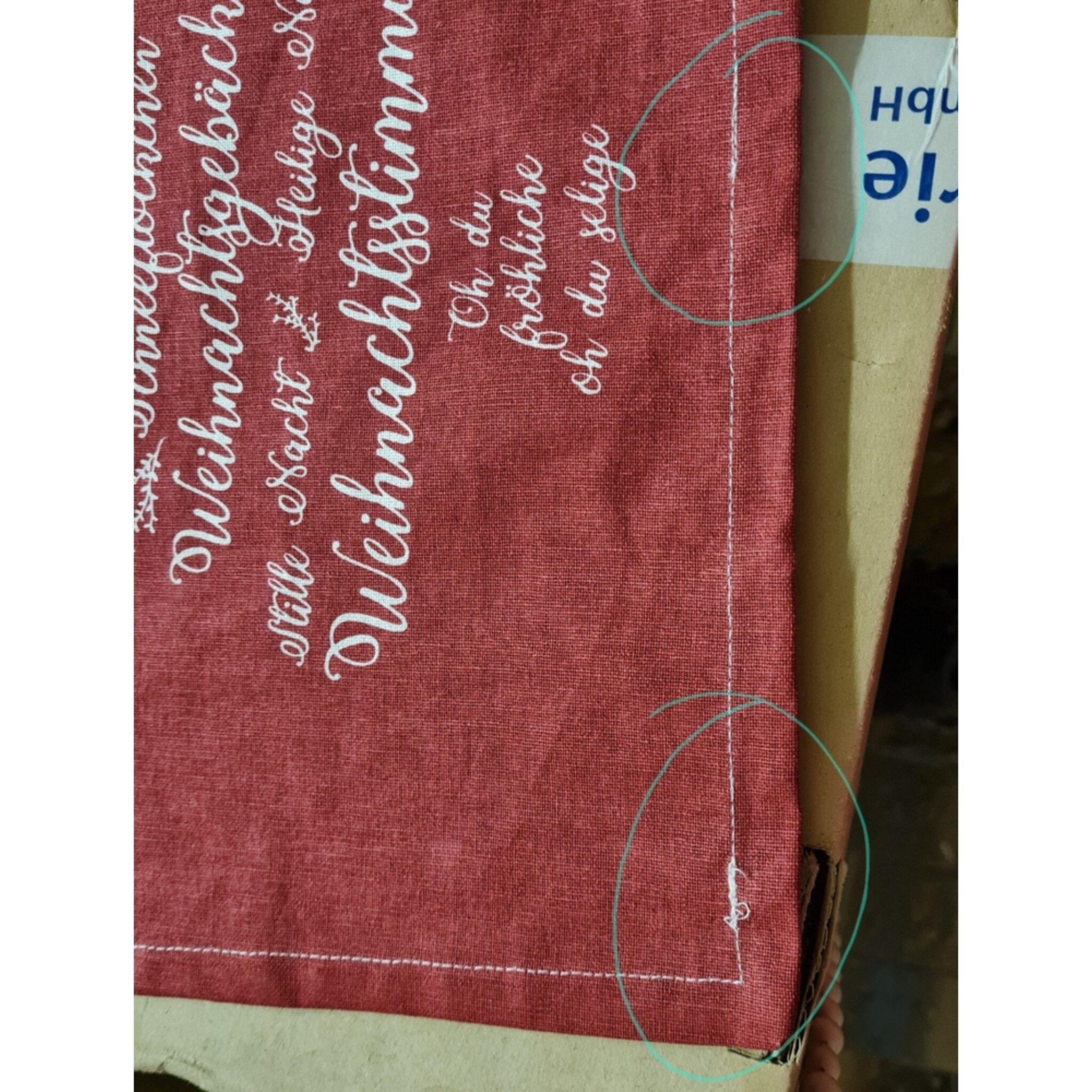 Krasilnikoff Tischdecke Tischläufer Christmas Words günstig online kaufen