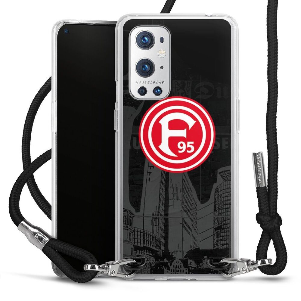 DeinDesign Handyhülle Fortuna Düsseldorf Offizielles Lizenzprodukt Logo Fortuna Logo City, OnePlus 9 Pro Handykette Hülle mit Band Case zum Umhängen