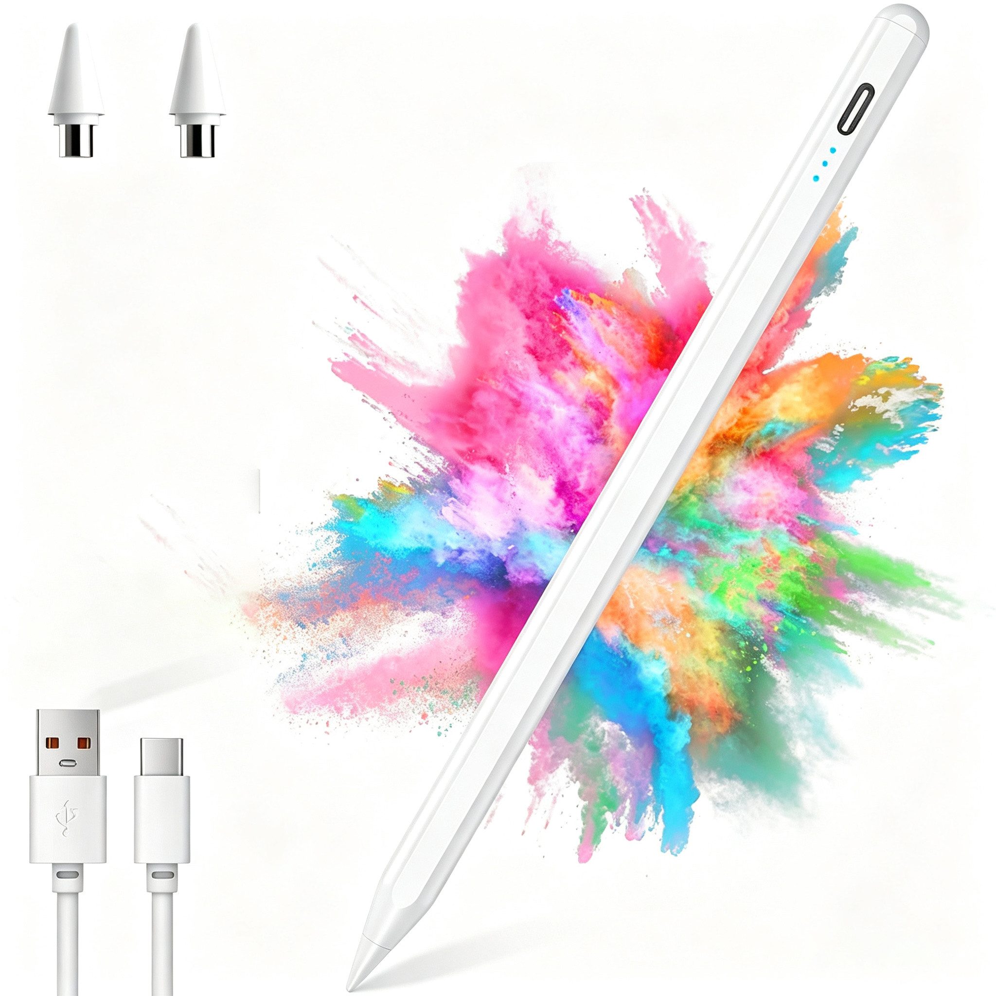 Toomoke Eingabestift Active Stylus Pen für Touchscreens, Tablet Stift, Handystifte Android Tabletstift Stylus Pen USB-C Schnellladen Palm Rejection