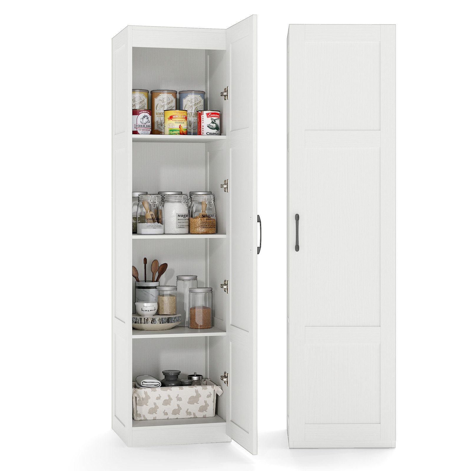 COSTWAY Vorratsschrank Hochschrank schmal, Bodenschrank mit günstig online kaufen