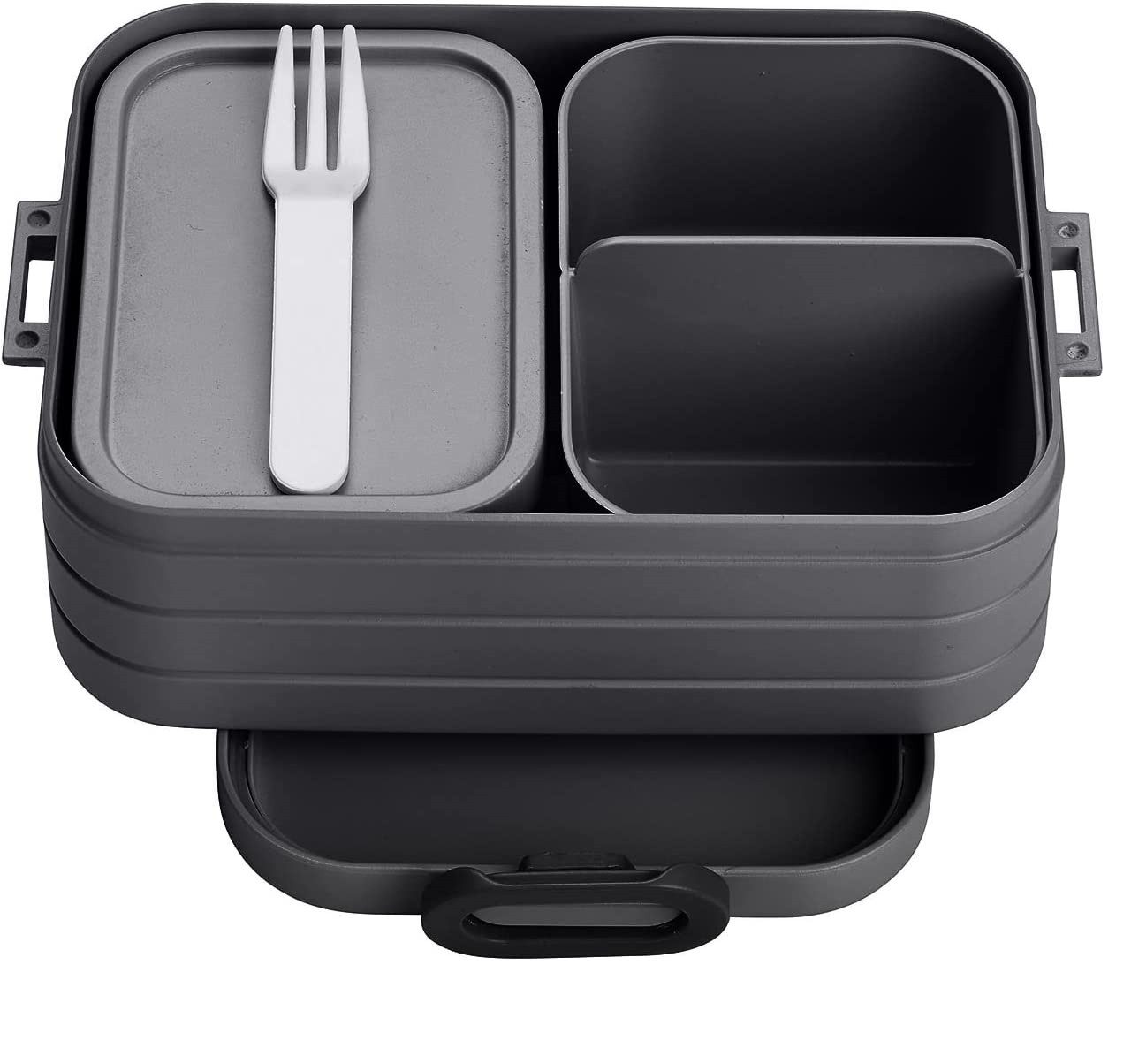 Mepal Lunchbox Lunchbox Take A Break midi, Brotdose 900 ml, bis zu 4 Butterbrote, Mit Fächern, Nordic Black